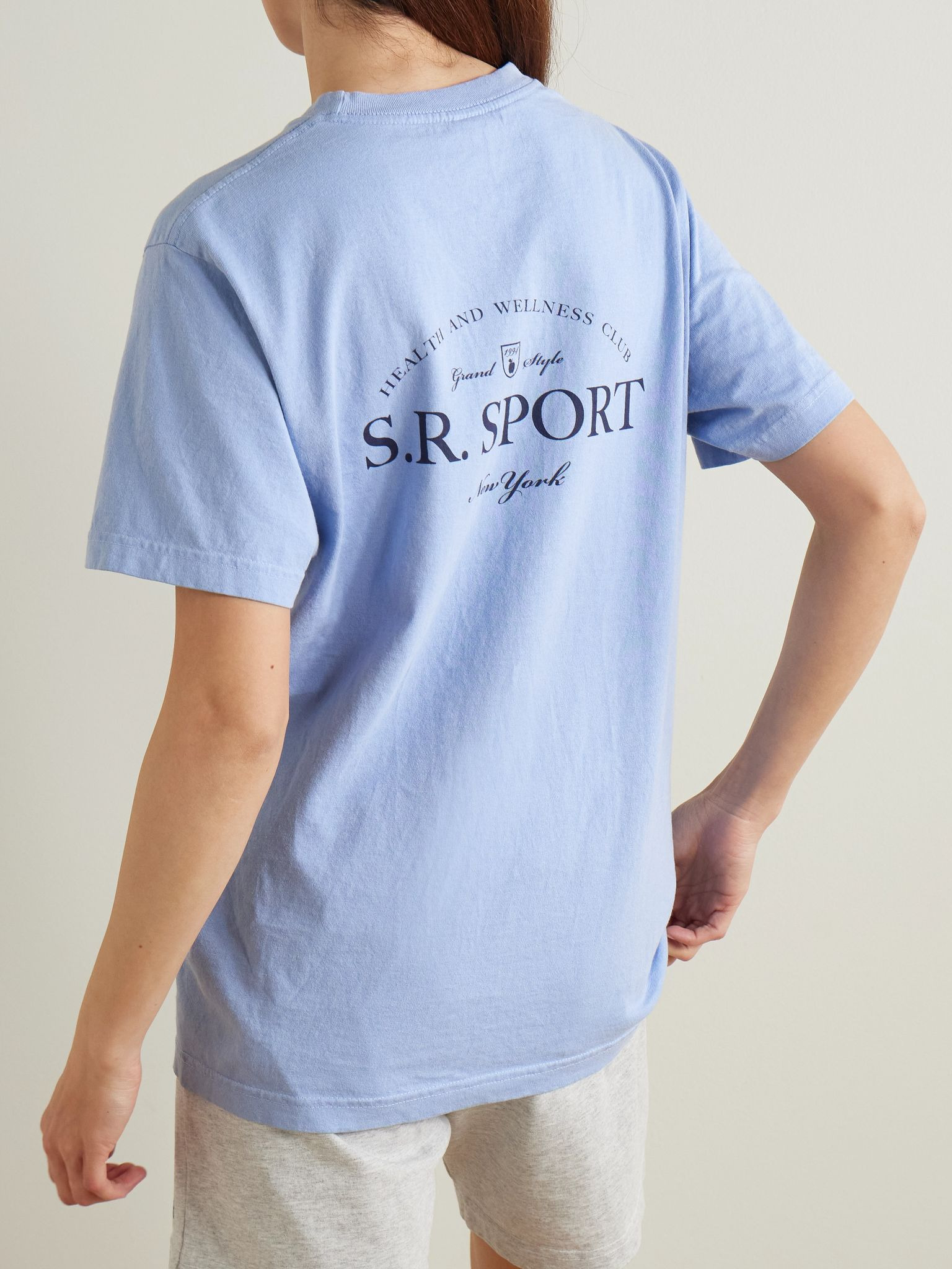 Wimbledon printed cotton-jersey T-shirt Light blue - 3