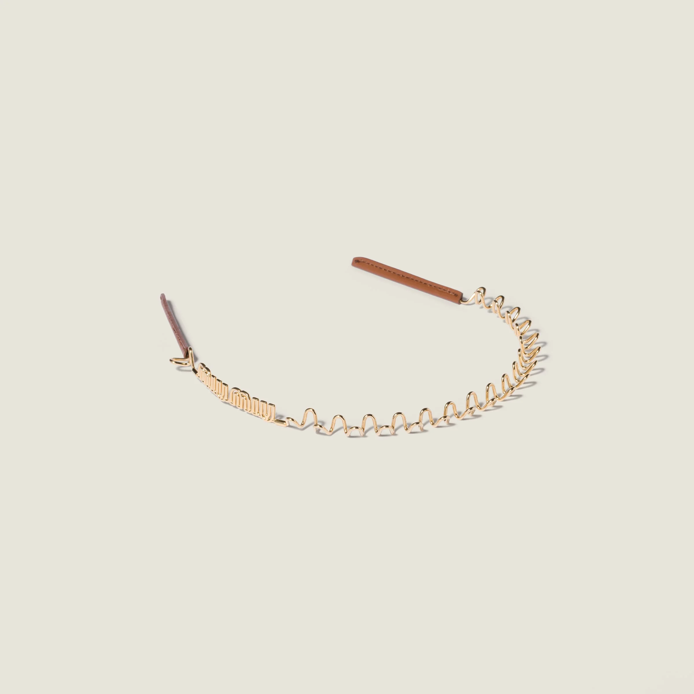 Metal and leather headband - 1
