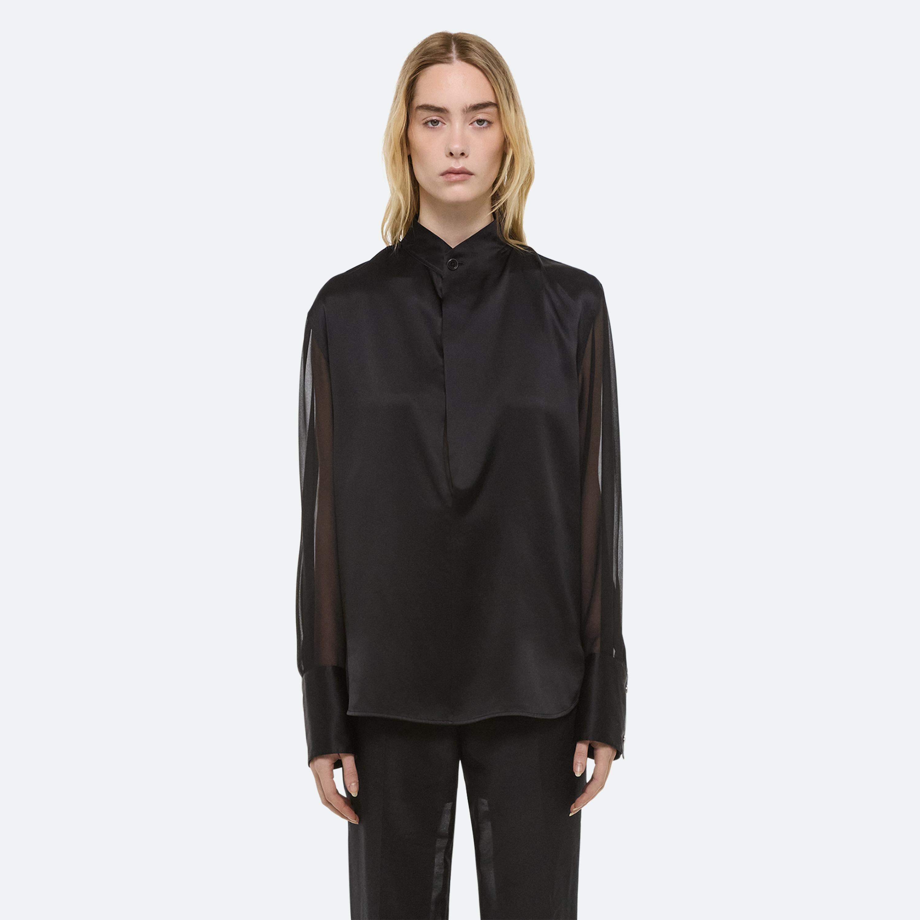 RELAXED COWL SHIRT - 3