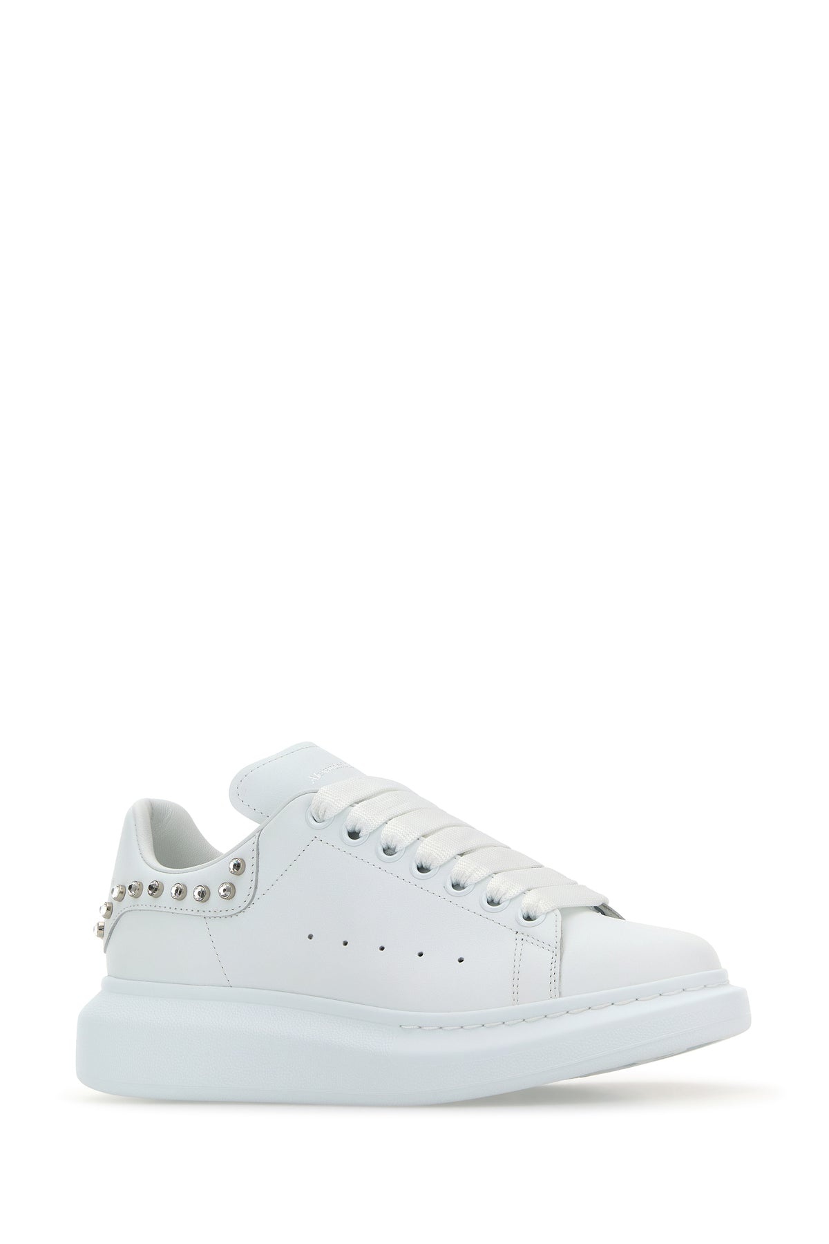 White leather sneakers with white leather heel - 2