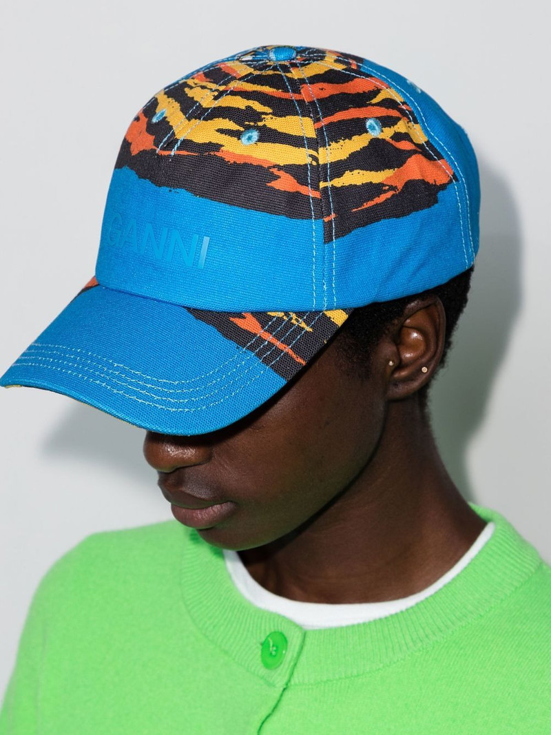 GANNI Hawaii logo-print cap outlook