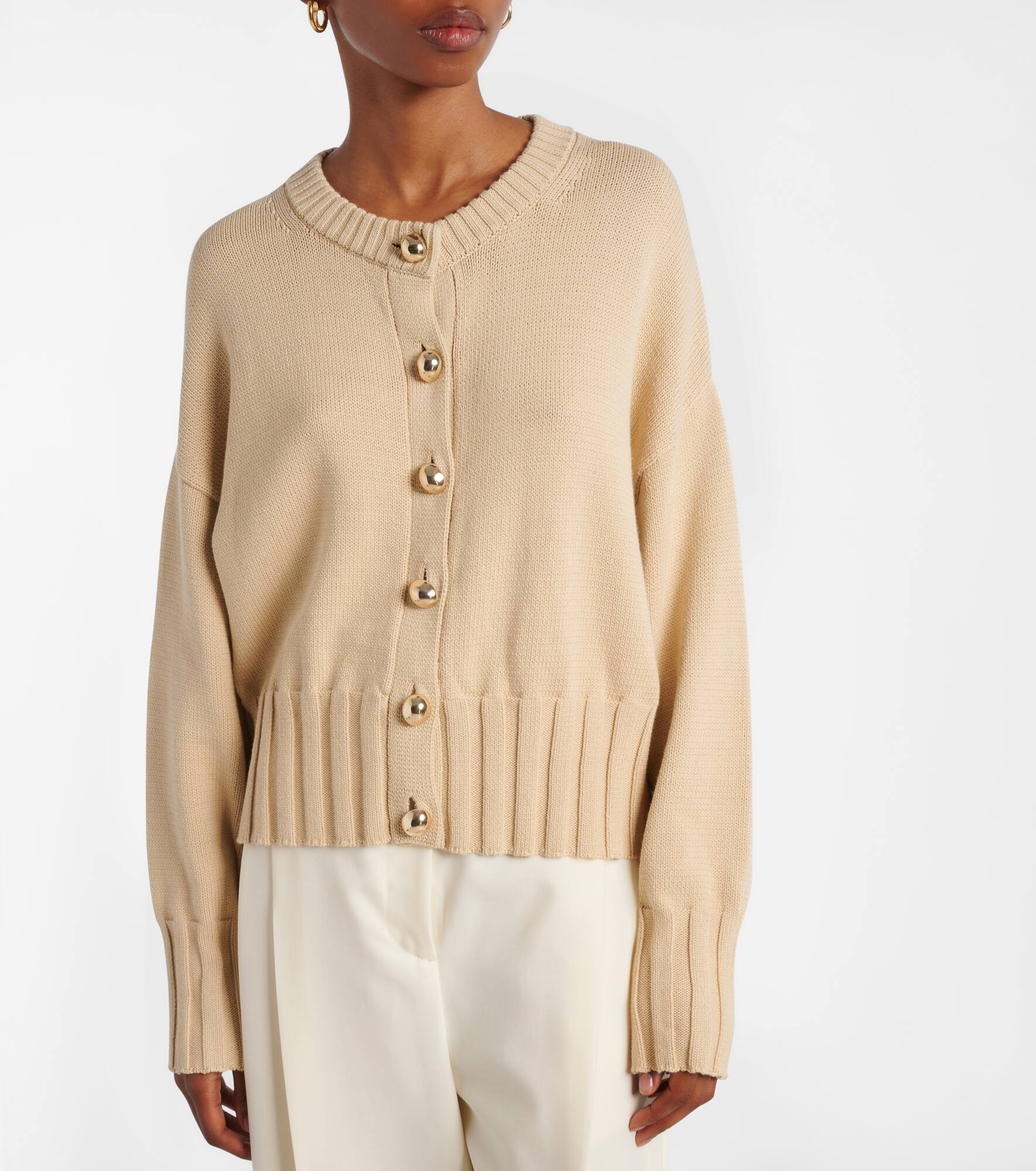 Cotton and silk-blend cardigan - 5
