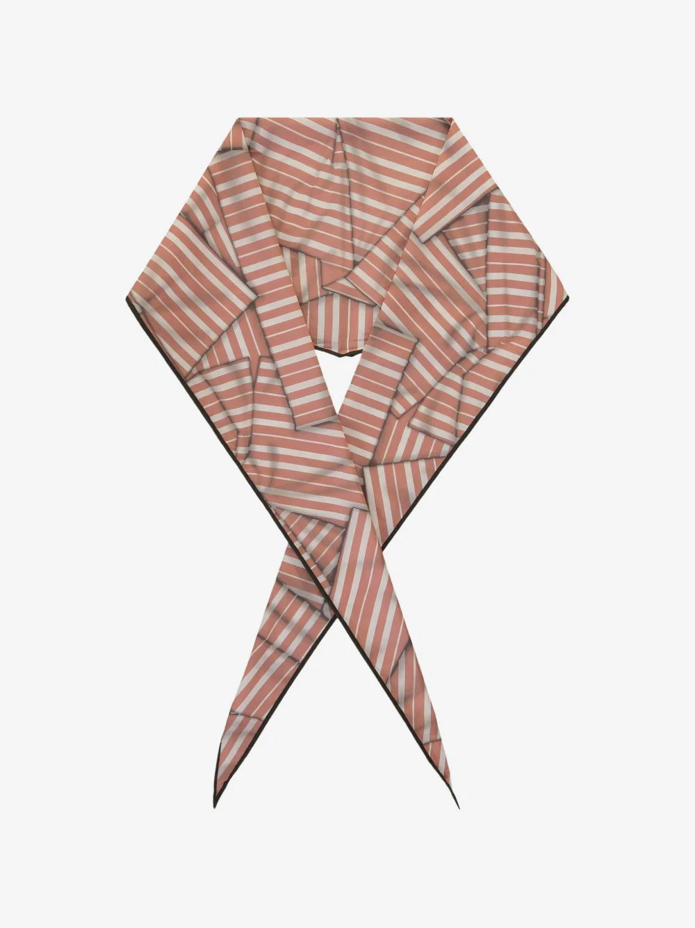 striped diamond-shaped scarf - 1
