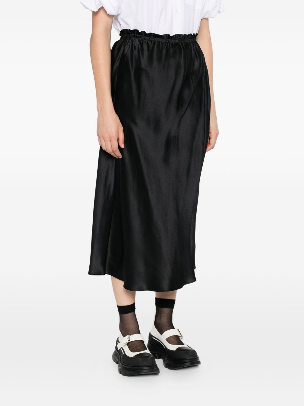 ruffled silk skirt - 3