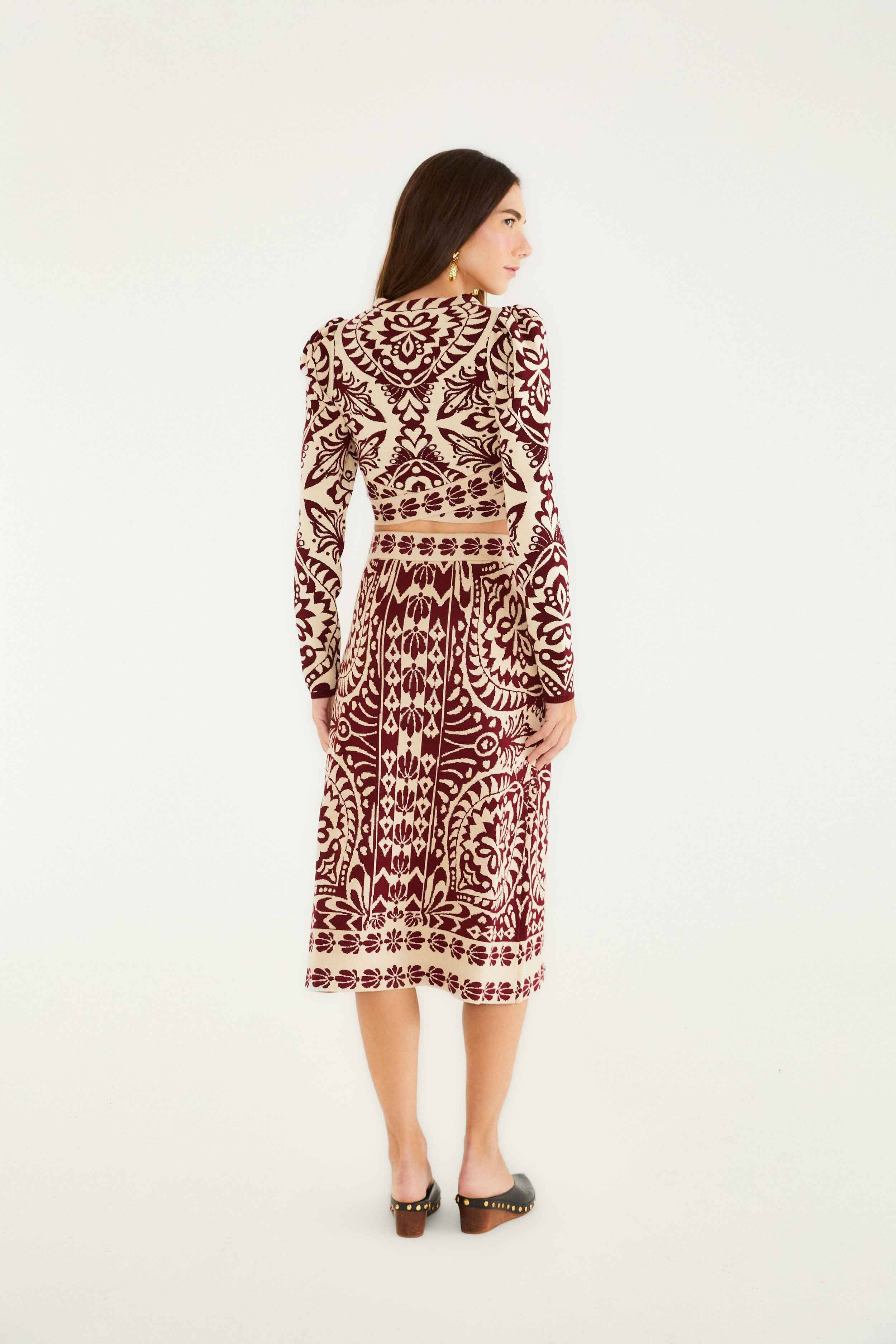 Pineapple Love Knit Midi Skirt - 4