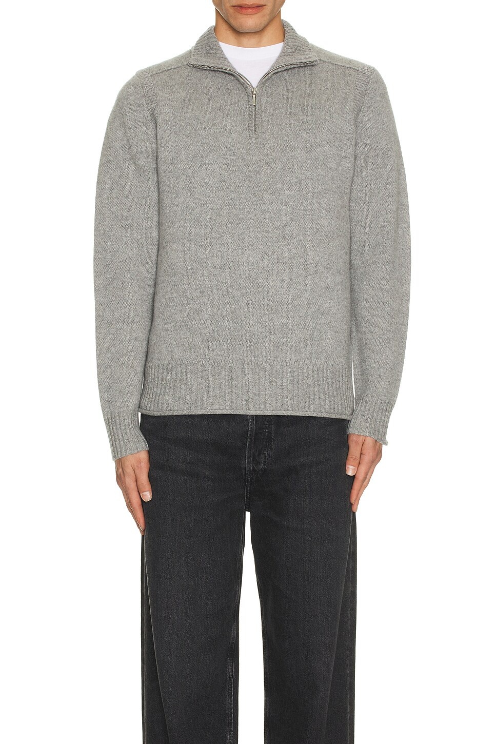 Half Zip Turtleneck Sweater in Cashmere - 3