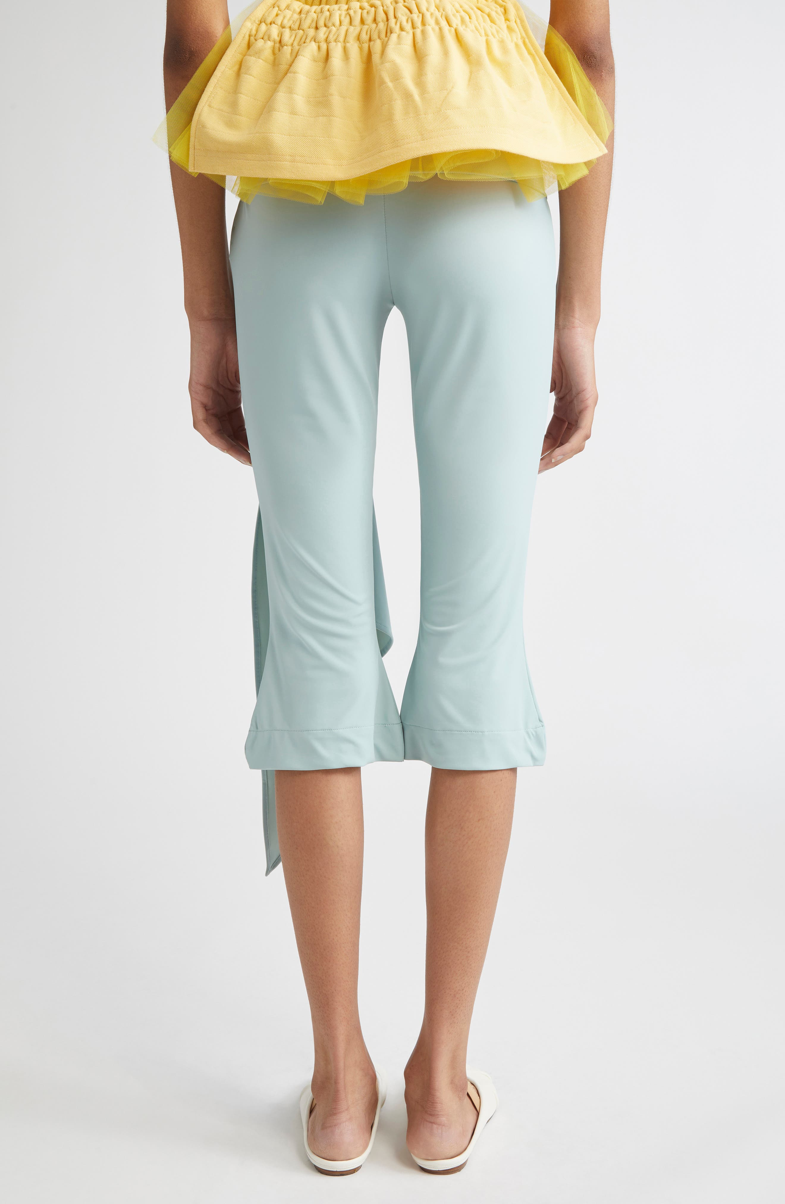 CONNER IVES Mother-of-Pearl Shell Belt Capri Pants in Sage at Nordstrom - 2