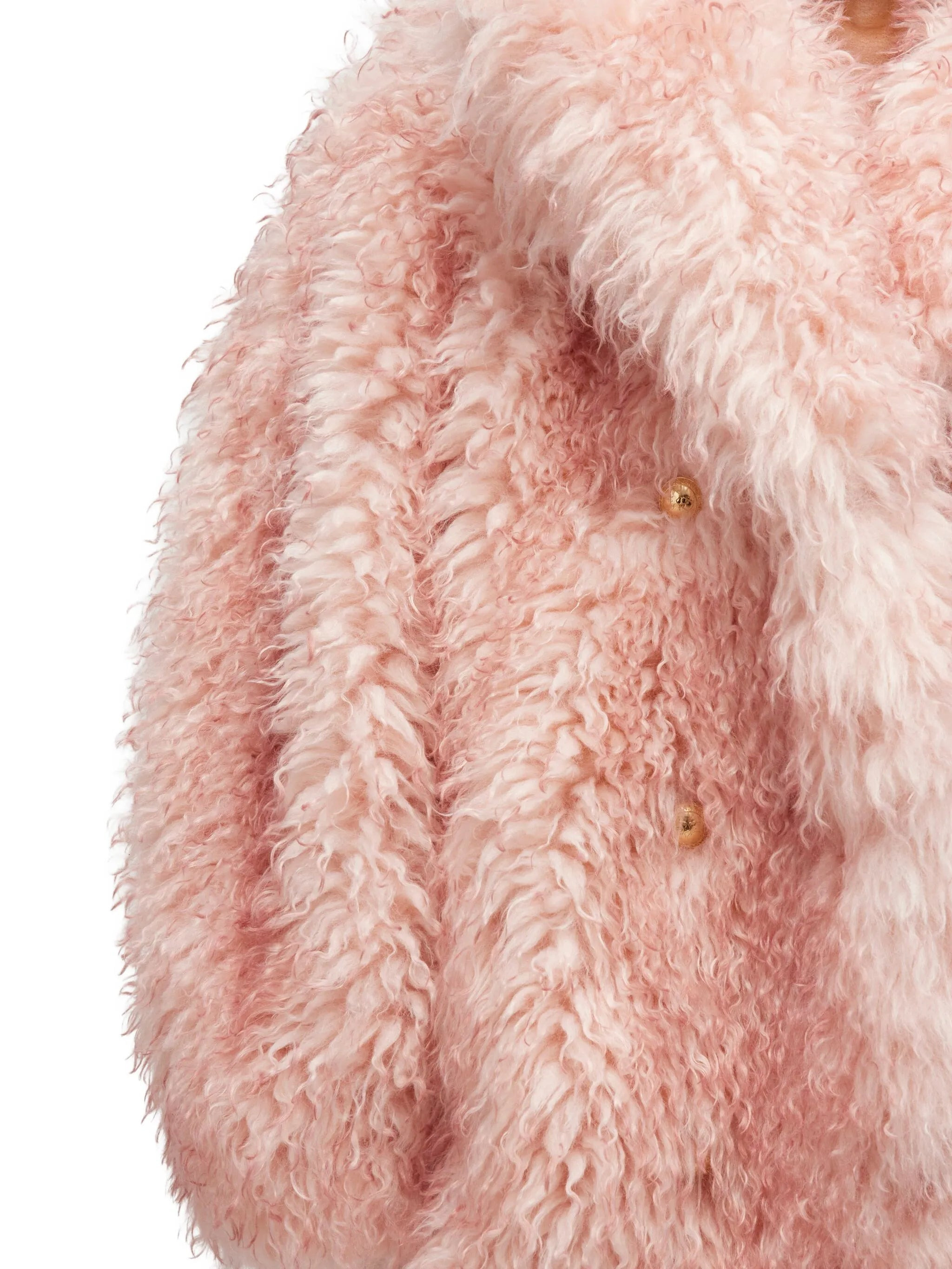 Ganni Teddy-textured Double-breasted Coat - 4
