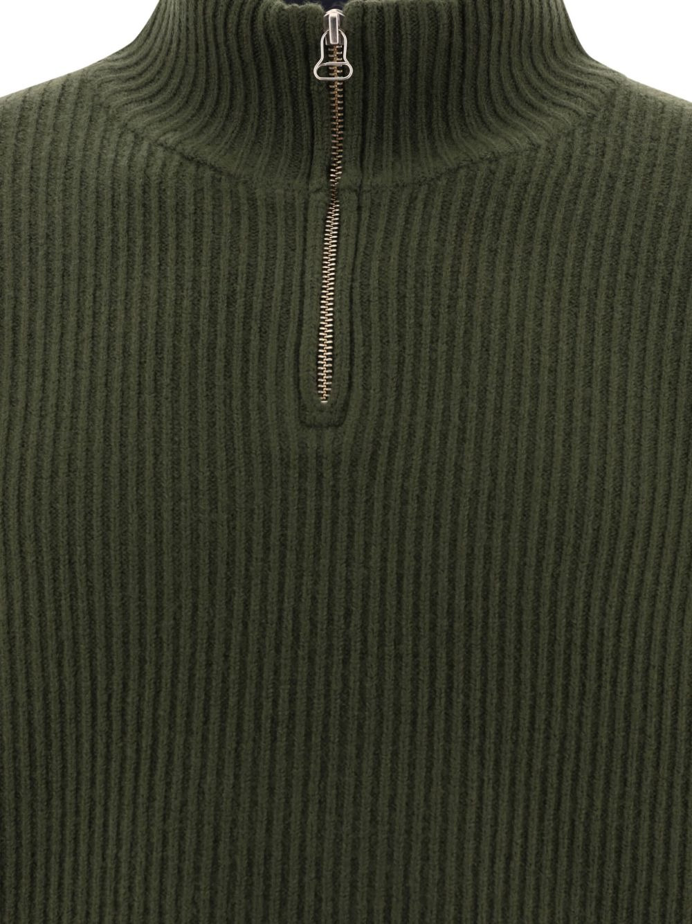 ribbed zip-neck sweater - 3