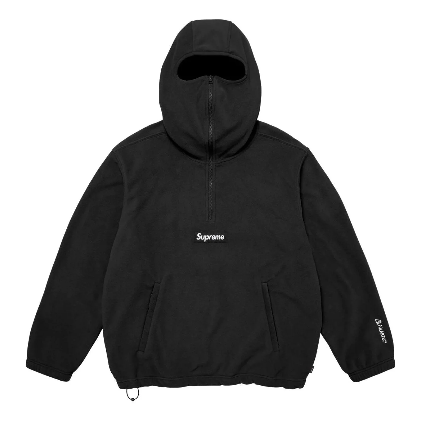 Supreme FW25 Polartec Face Mask Half Zip Hooded Sweatshirt 'Black' SUP-FW25-064-BLK - 1
