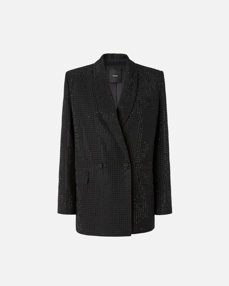 OVERSIZED DOUBLE-BREASTED BLAZER WITH RHINESTONES 1