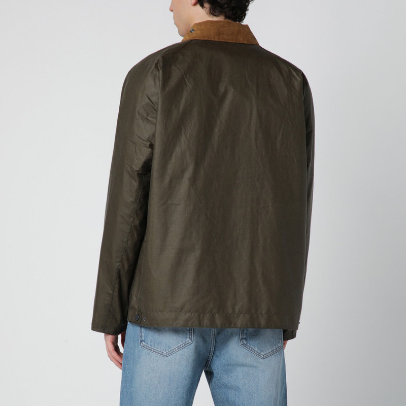 Modern Bedale olive green waxed jacket 3