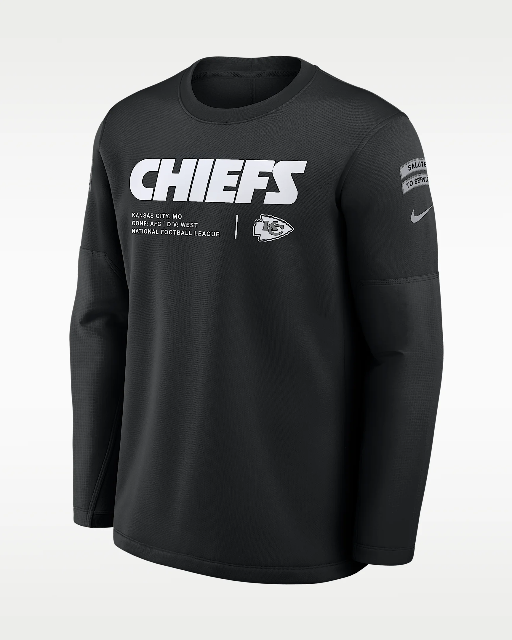 Kansas City Chiefs Salute to Service Sideline Coaches Men's Nike NFL Pullover Crew - 1