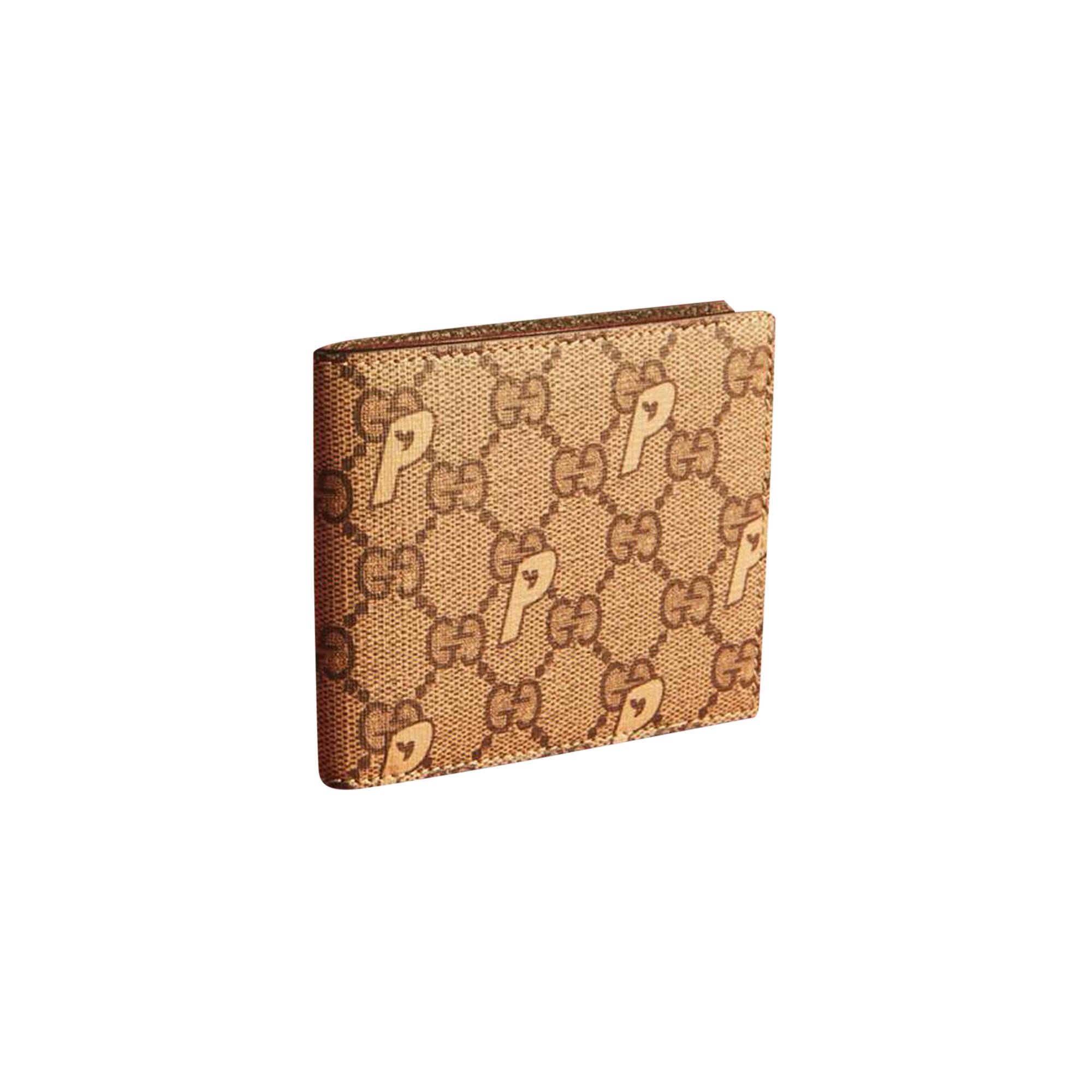 Gucci x Palace GG-P Supreme Bi-Fold Wallet 'Beige' - 1