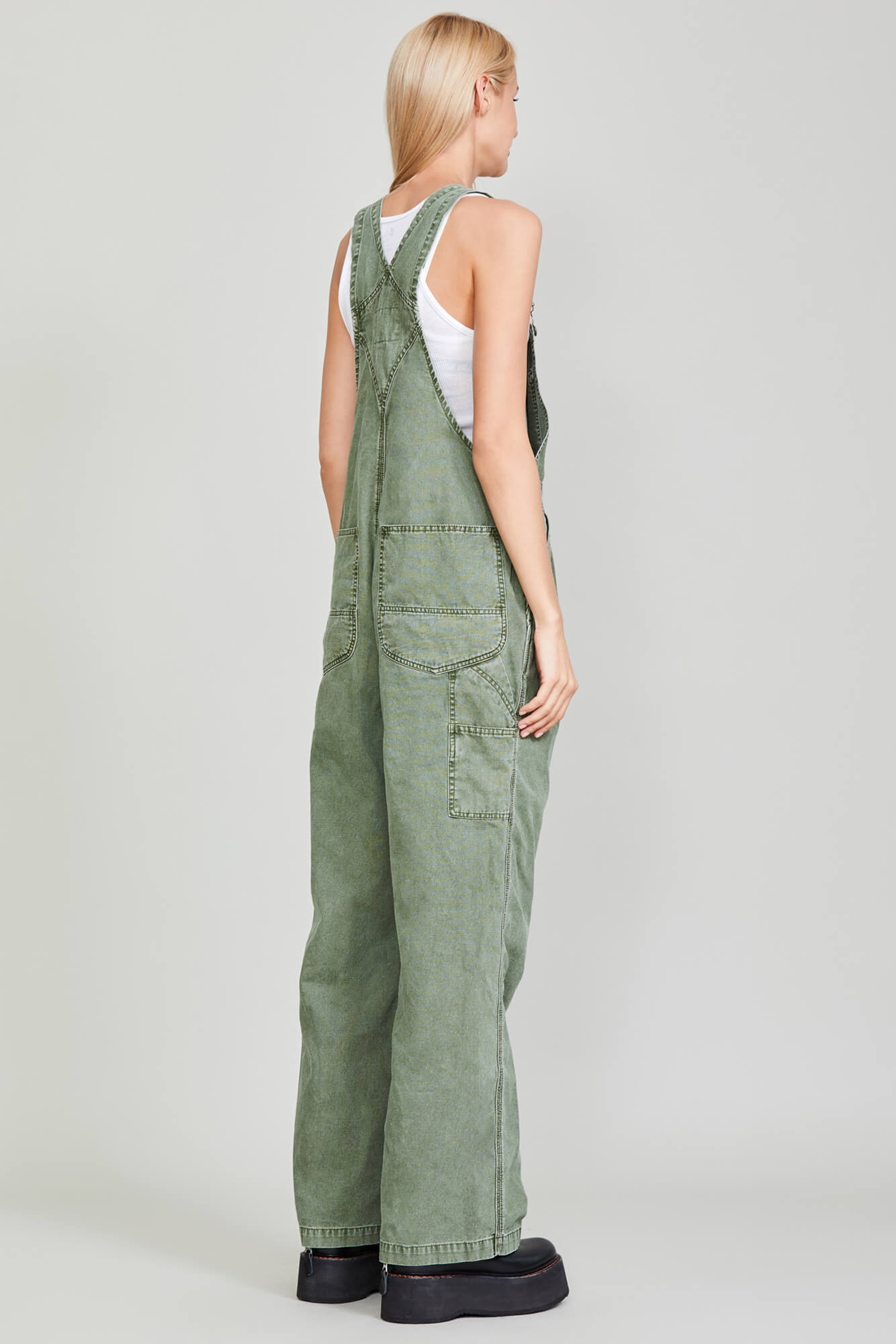 DAMON OVERALL - OLIVE GARMENT DYE - 2
