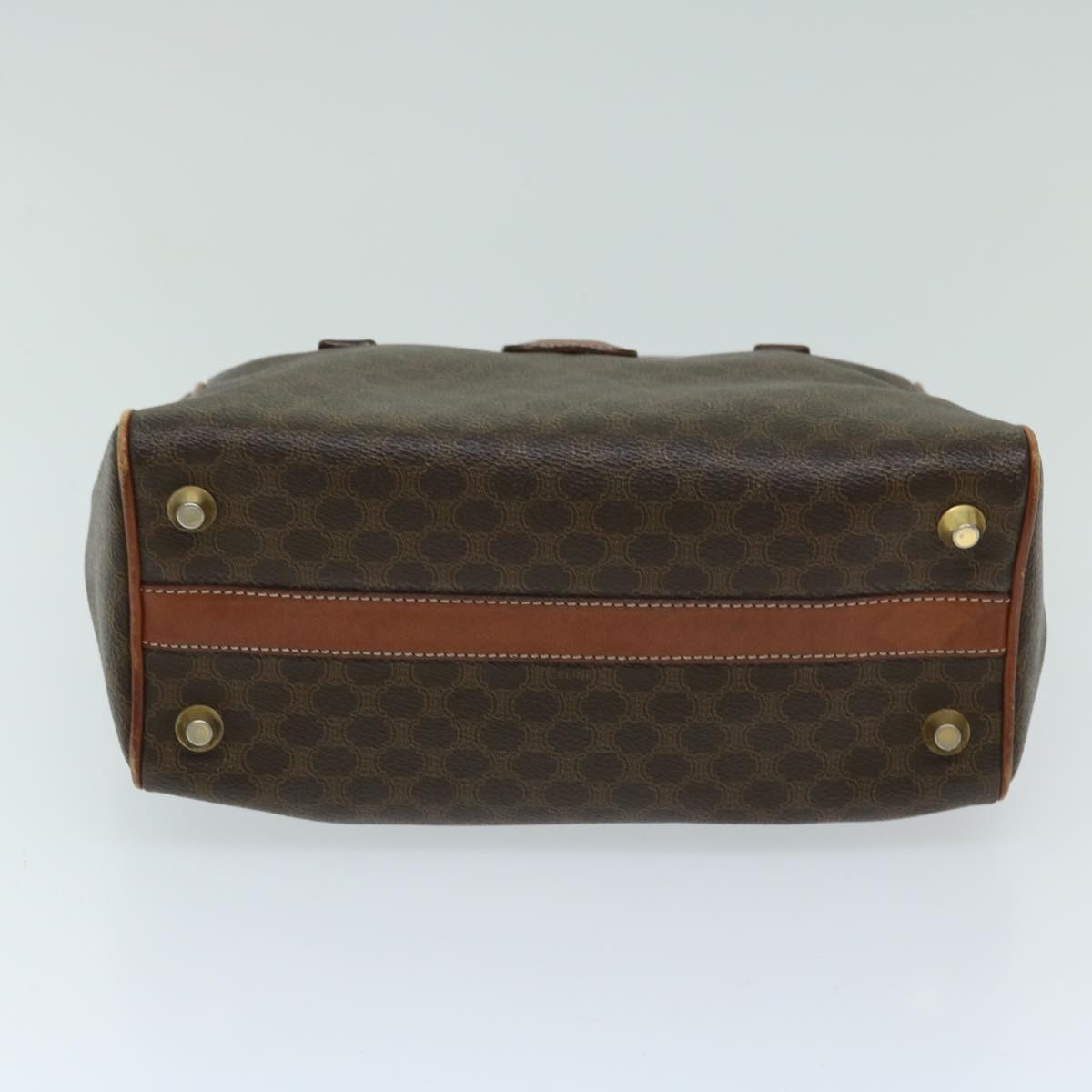 CELINE Macadam Canvas Hand Bag Pvc Brown - 5