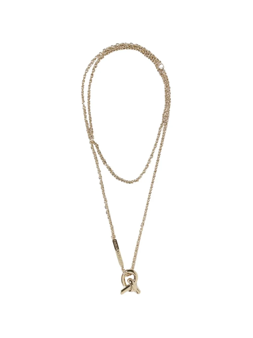knot-detail pendant necklace - 1