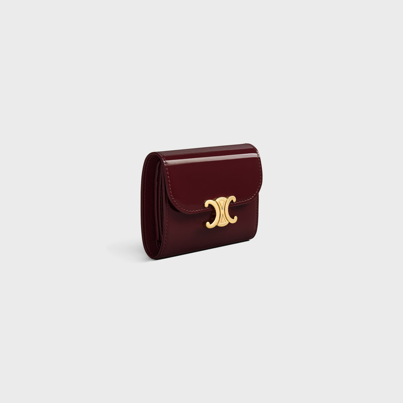 Small Flap Wallet TRIOMPHE IN PATENT CALFSKIN 3