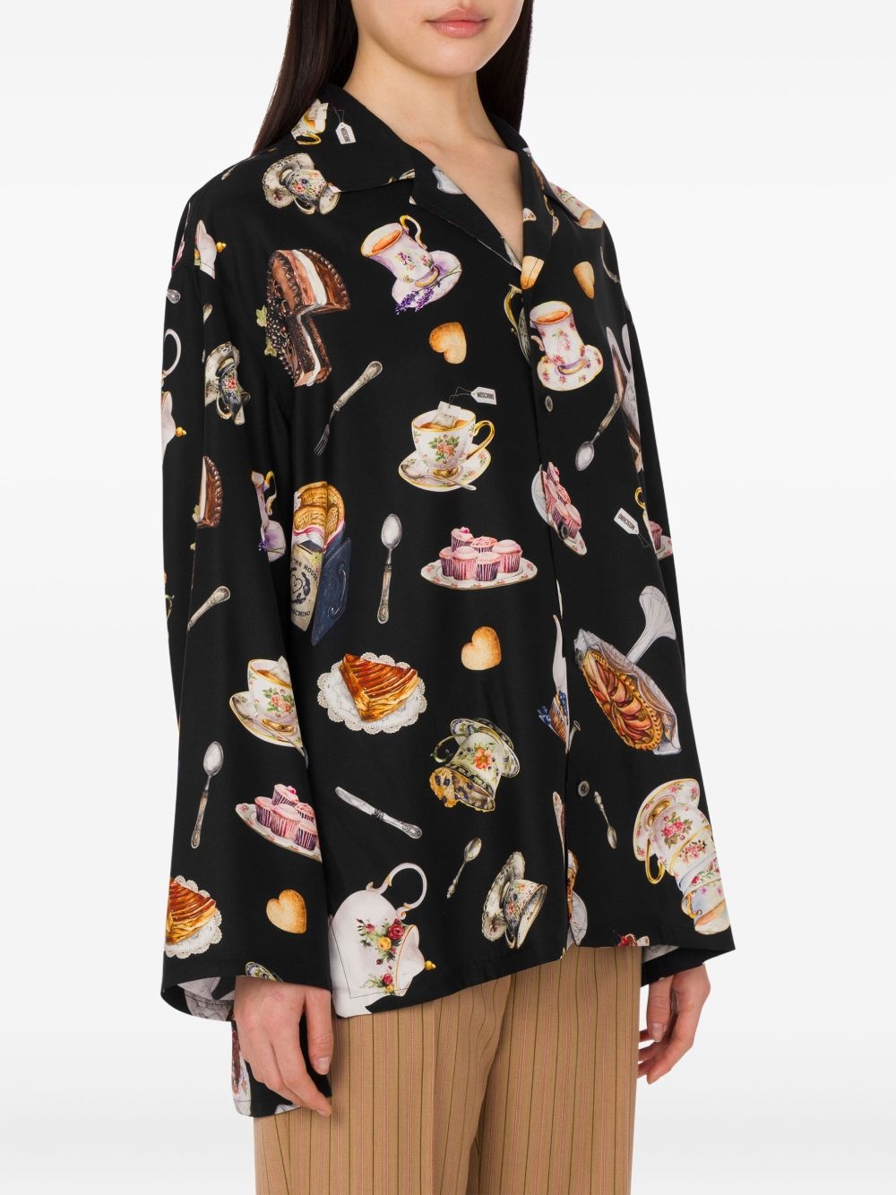 printed silk shirt - 3