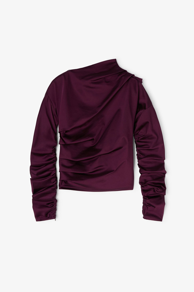 MAUVE RUCHED TOP 1