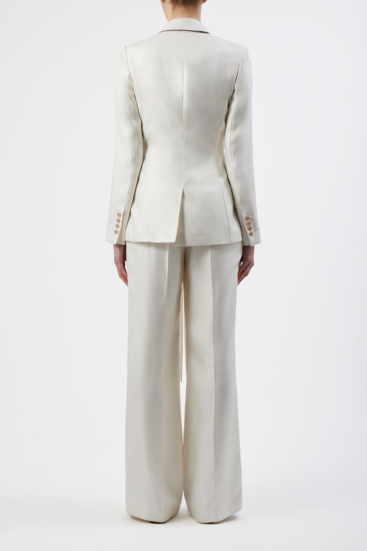 Grant Knotted Blazer in Silk - 4