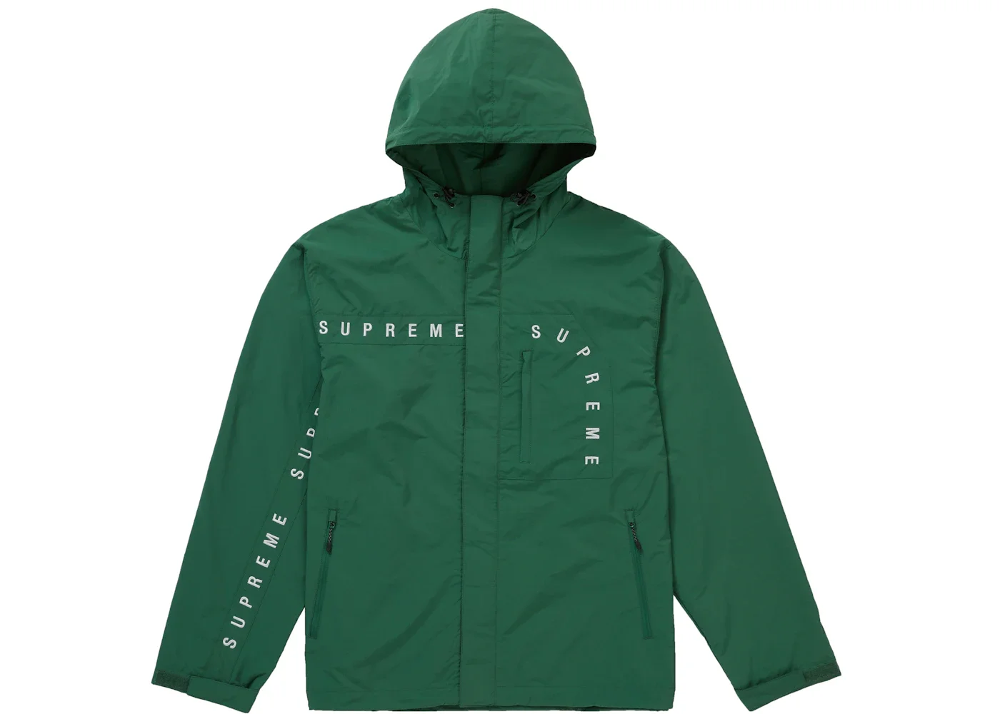 Supreme Curve Logos Ripstop Jacket Olive - 1
