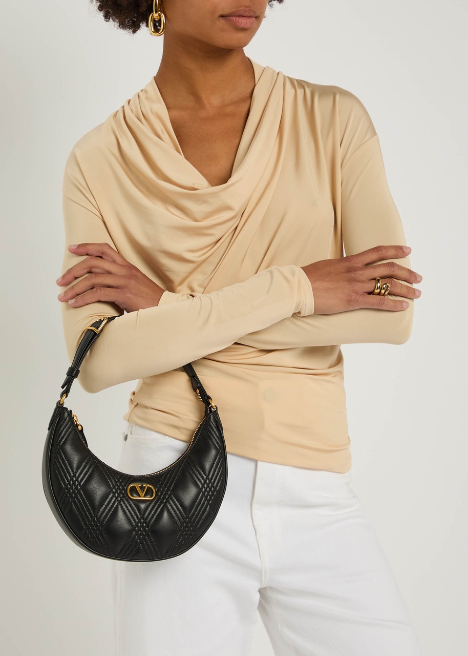 Valentino Garavani Hobo Quiltie 67 Mini Leather top Handle bag - 5