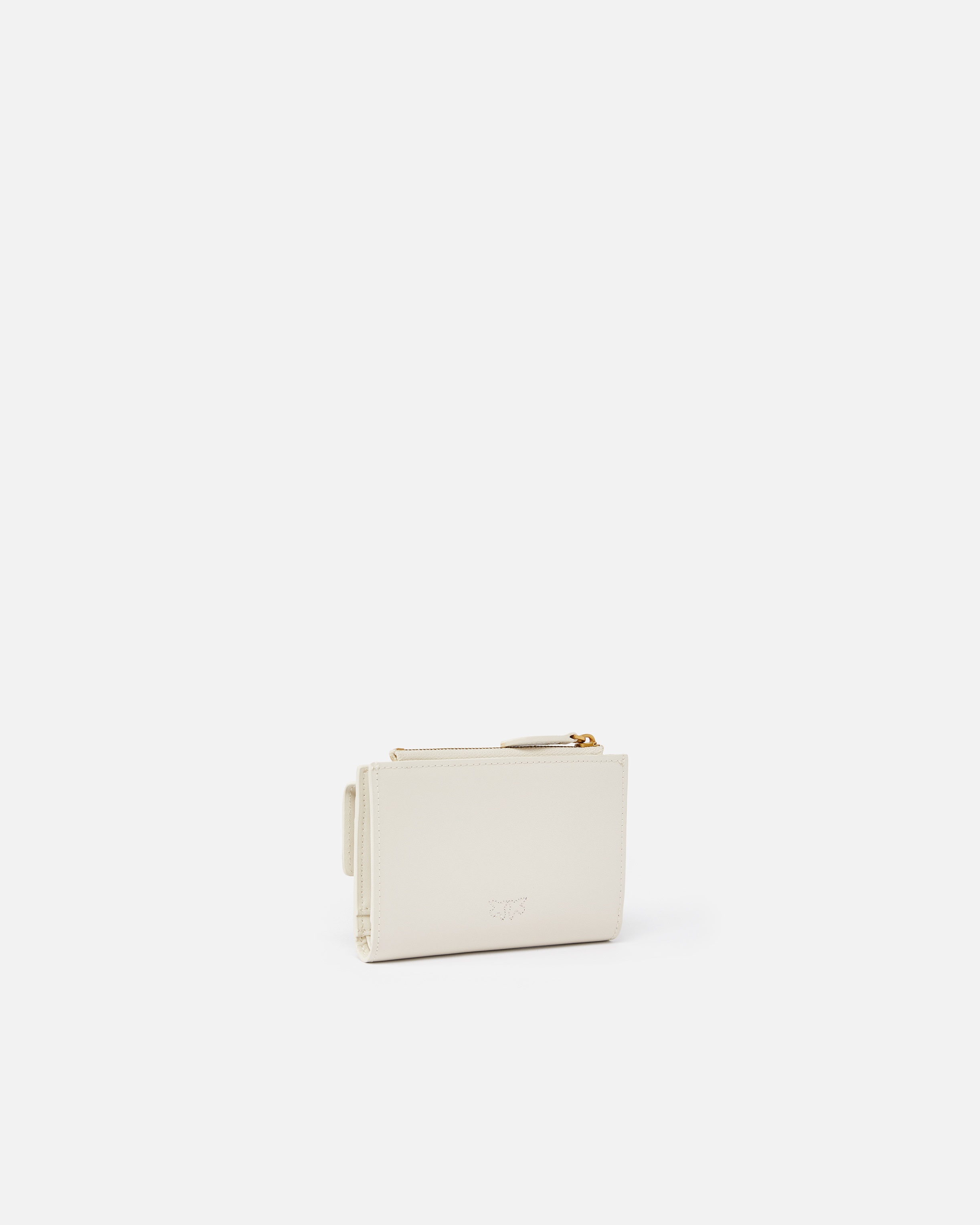 COMPACT SMALL WALLET IN SMOOTH LEATHER WITH LOGO - 2