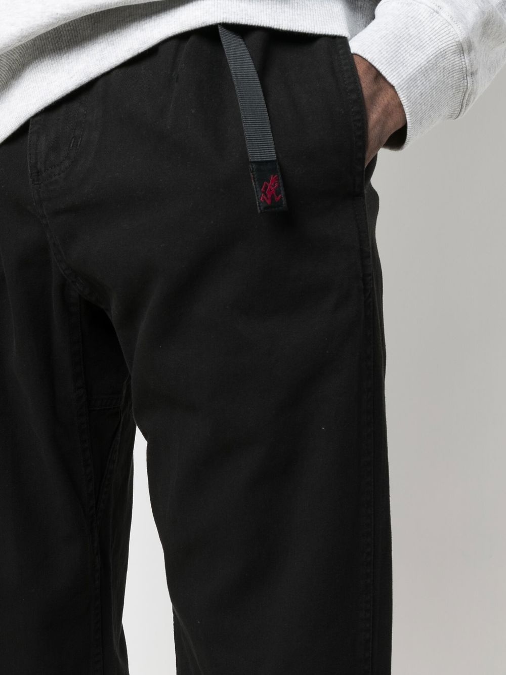 belted-waist straight-leg trousers - 5