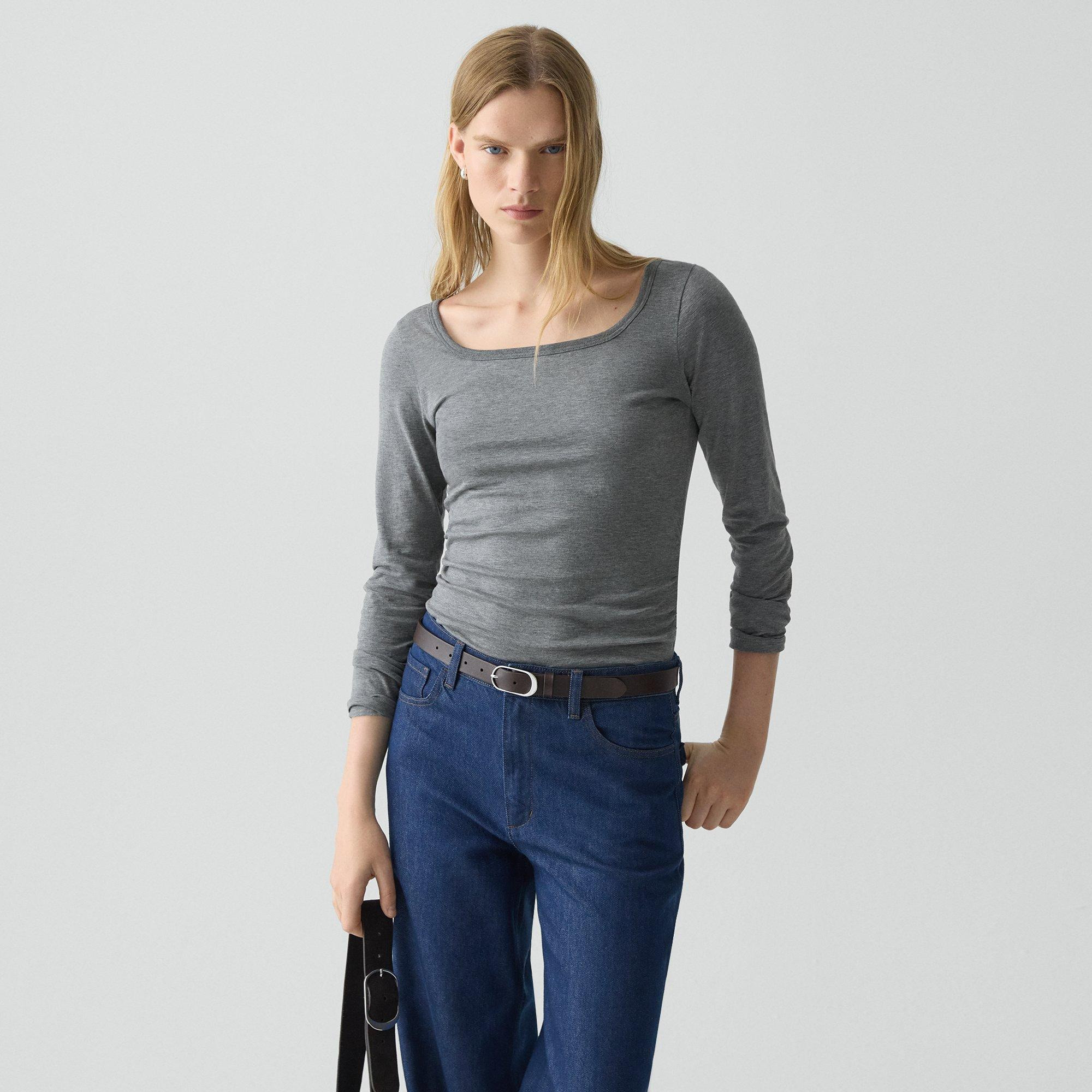 Square Neck Tee in Certified Organic Cotton - 2
