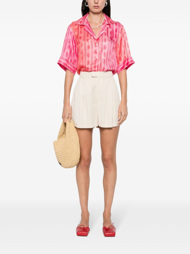 Sandro graphic-print silk shirt outlook