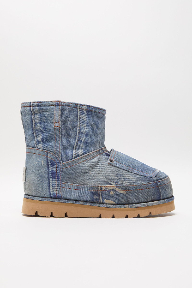 Low boots printed leather - Multi blue - 1