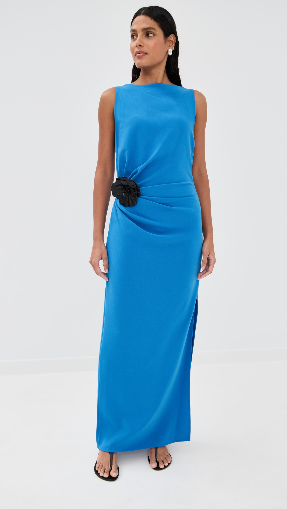 Indria Dress In Matte Double Crepe - 6