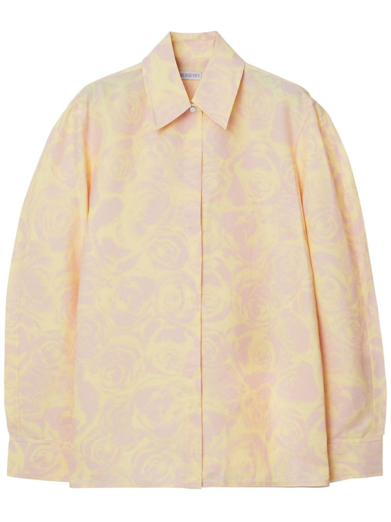 floral-print taffeta shirt 1