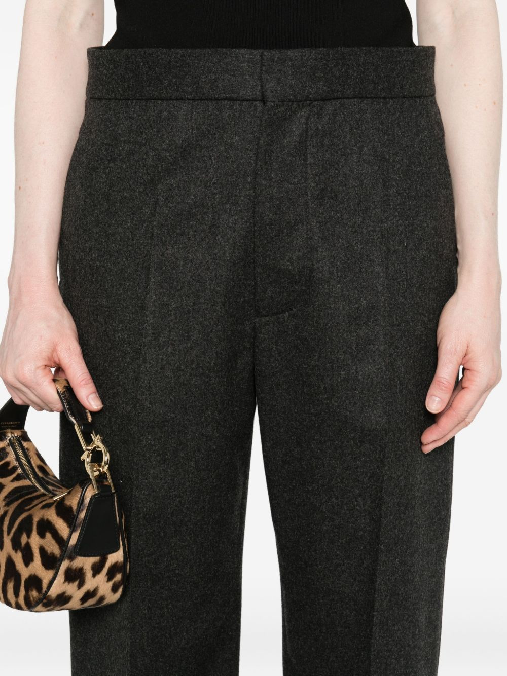 knit-waistband trousers - 5
