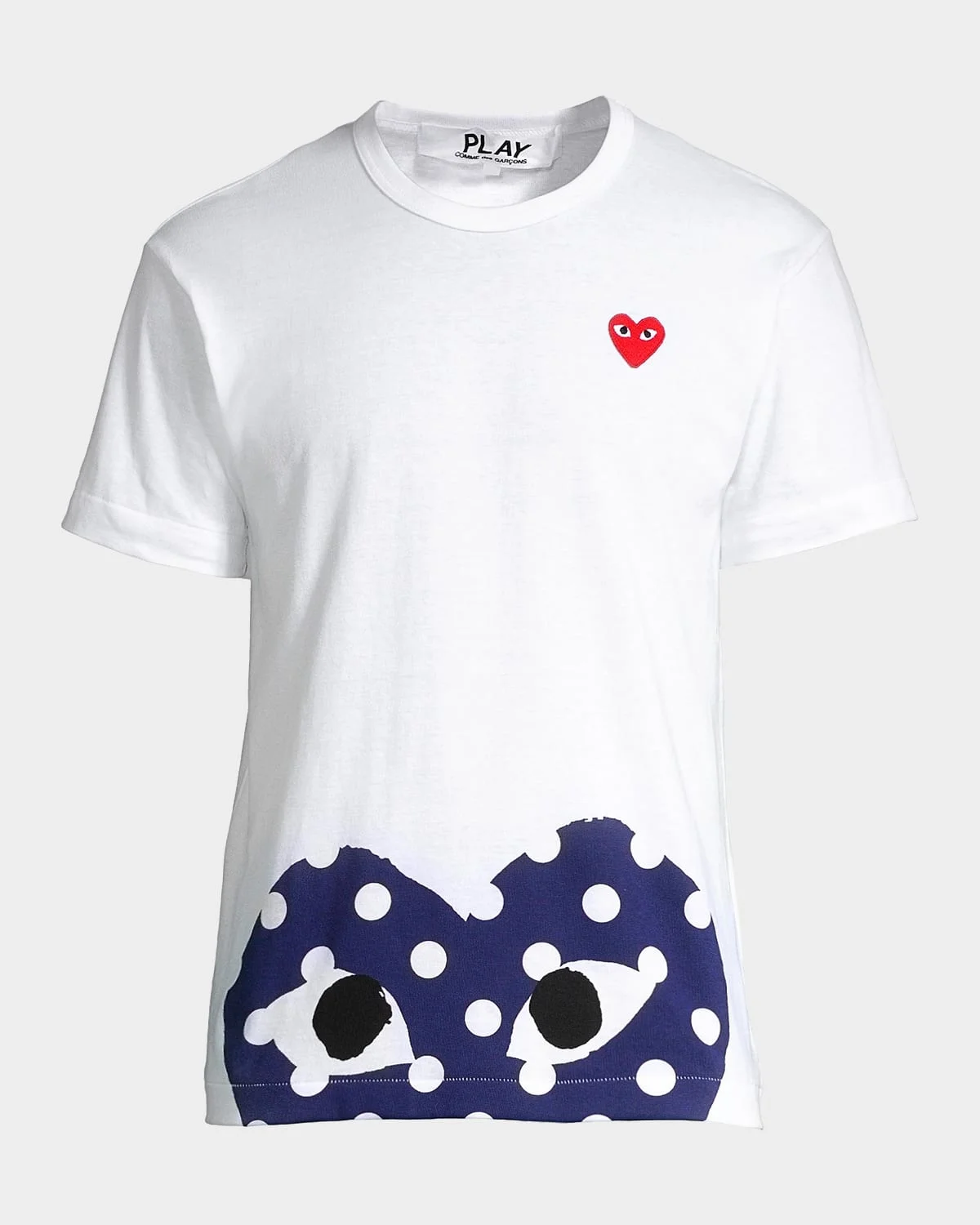 Half Polka Dot Graphic Tee - 1