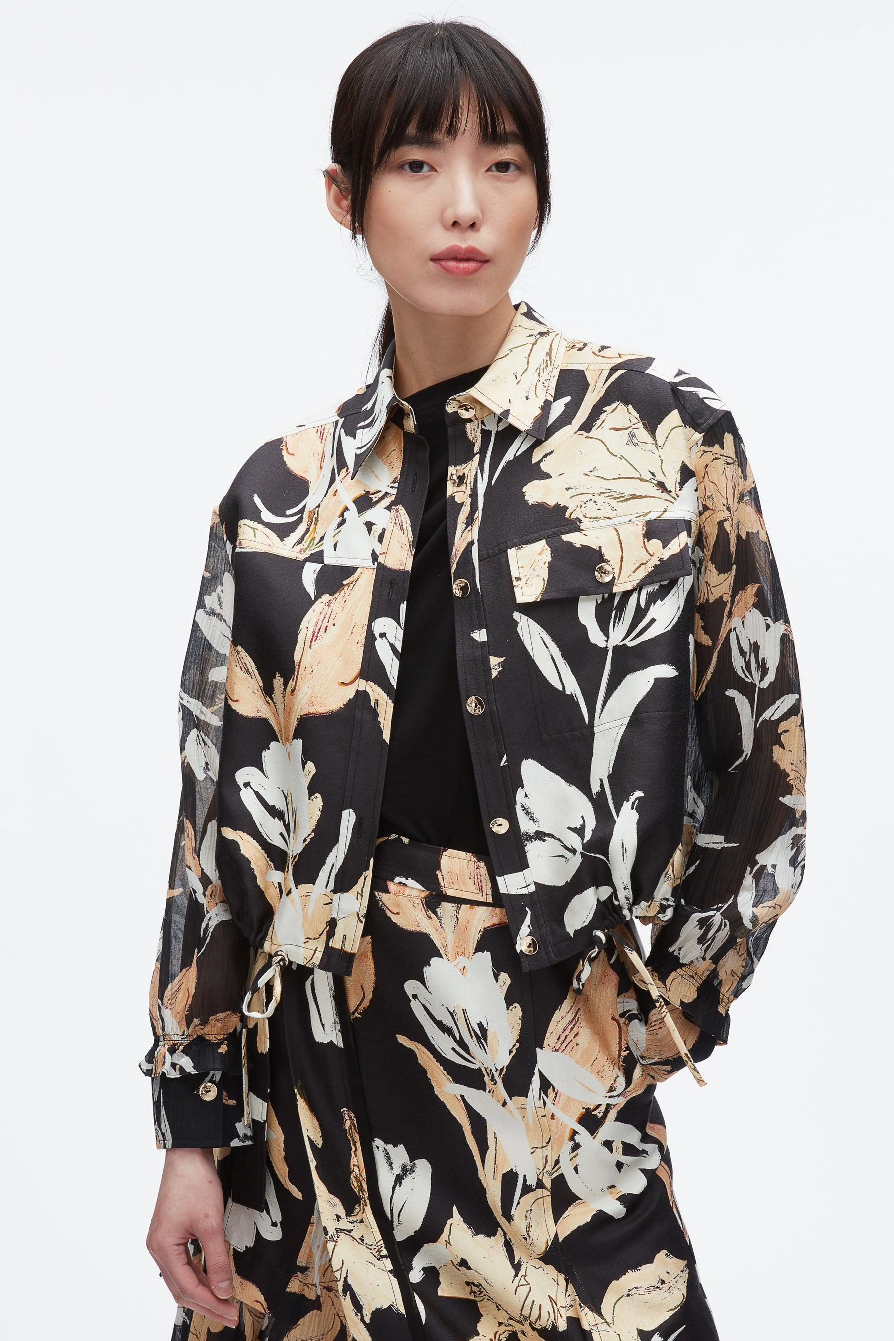 Joyful Tulip Cropped Shirt Jacket - 6