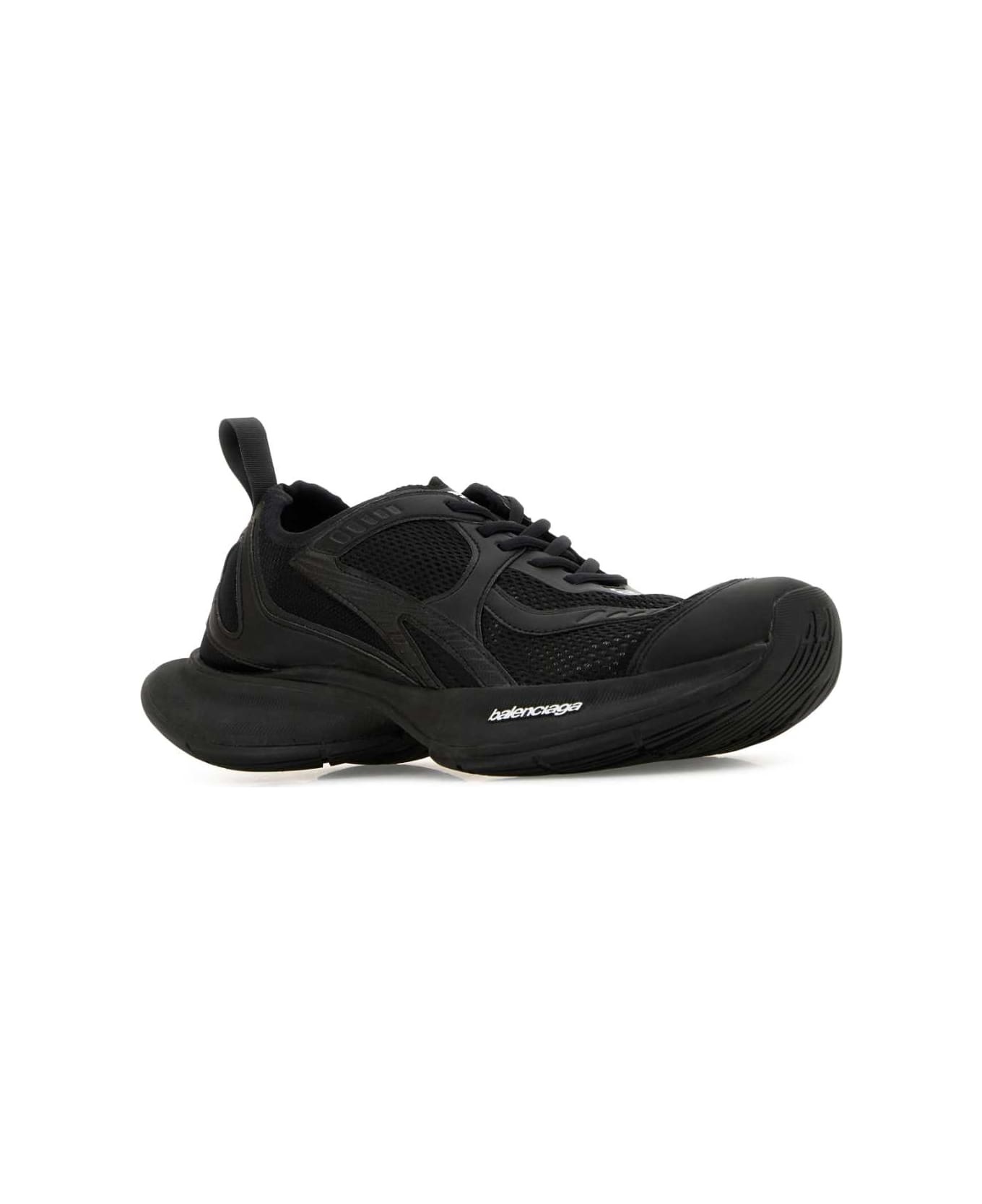 Black Mesh And Rubber Circuit Sneakers - 2