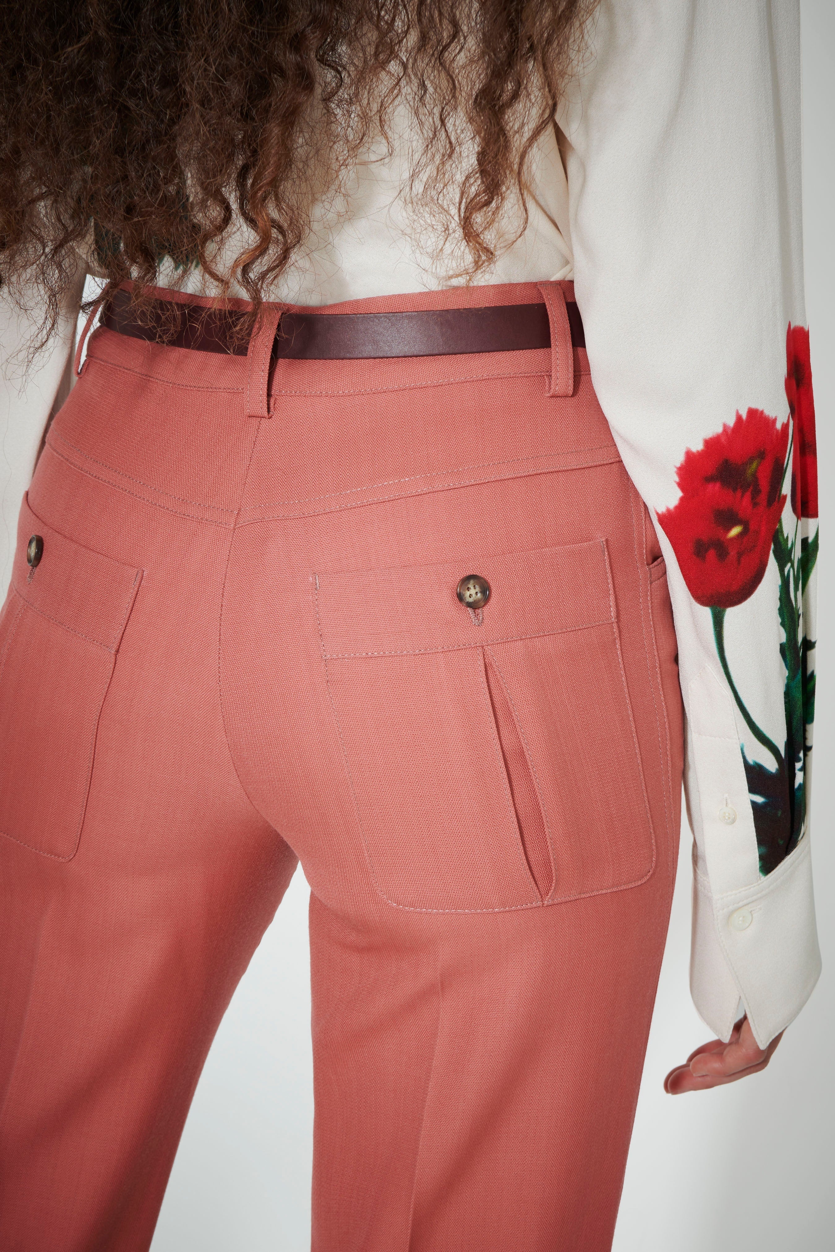 90s Straight Leg Trouser in Dusty Rose - 5