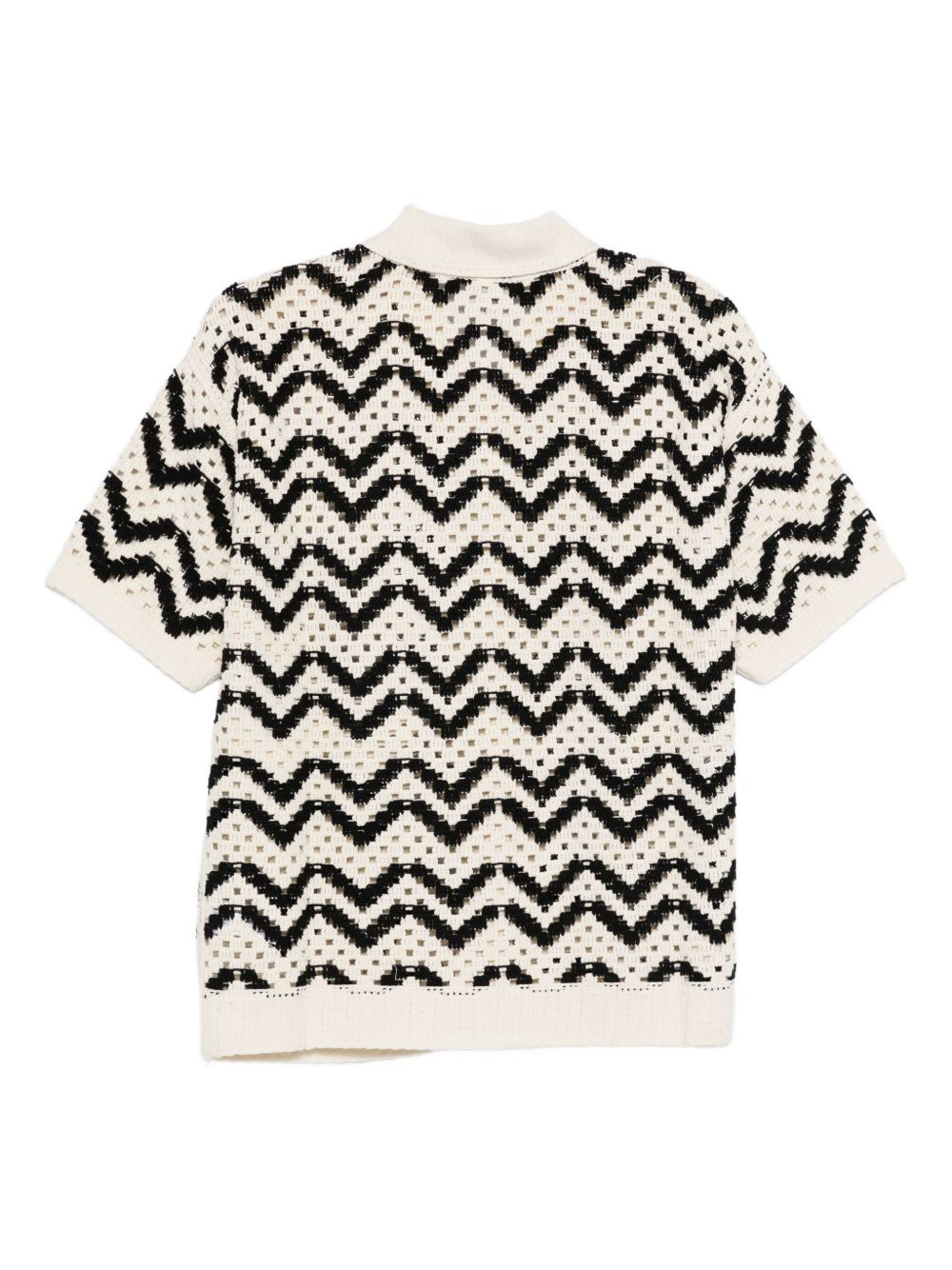 Anais crochet chevron polo shirt - 2