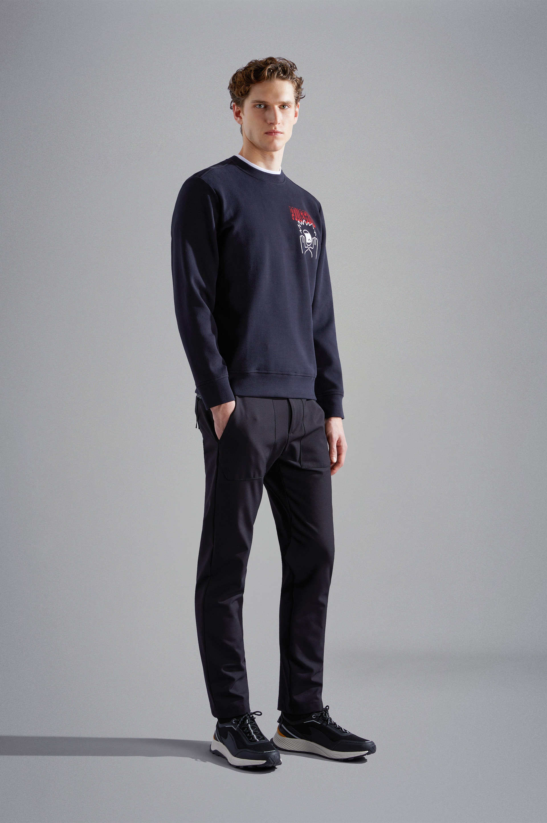 SOFT ACTIVE FLEECE COTTON SWEATSHIRT WITH PRINTS - 2