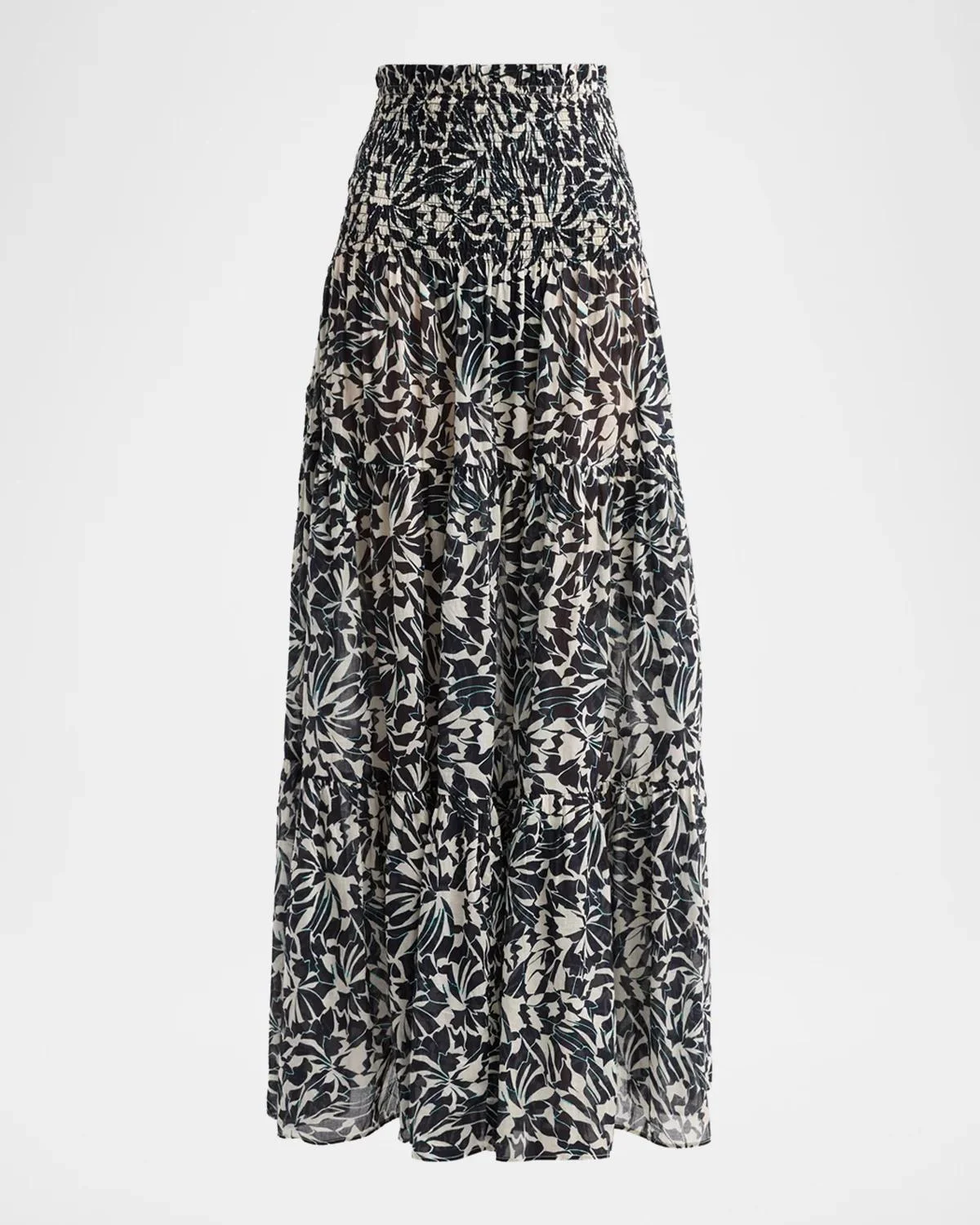 Lucca Smocked Strapless Midi Dress - 1
