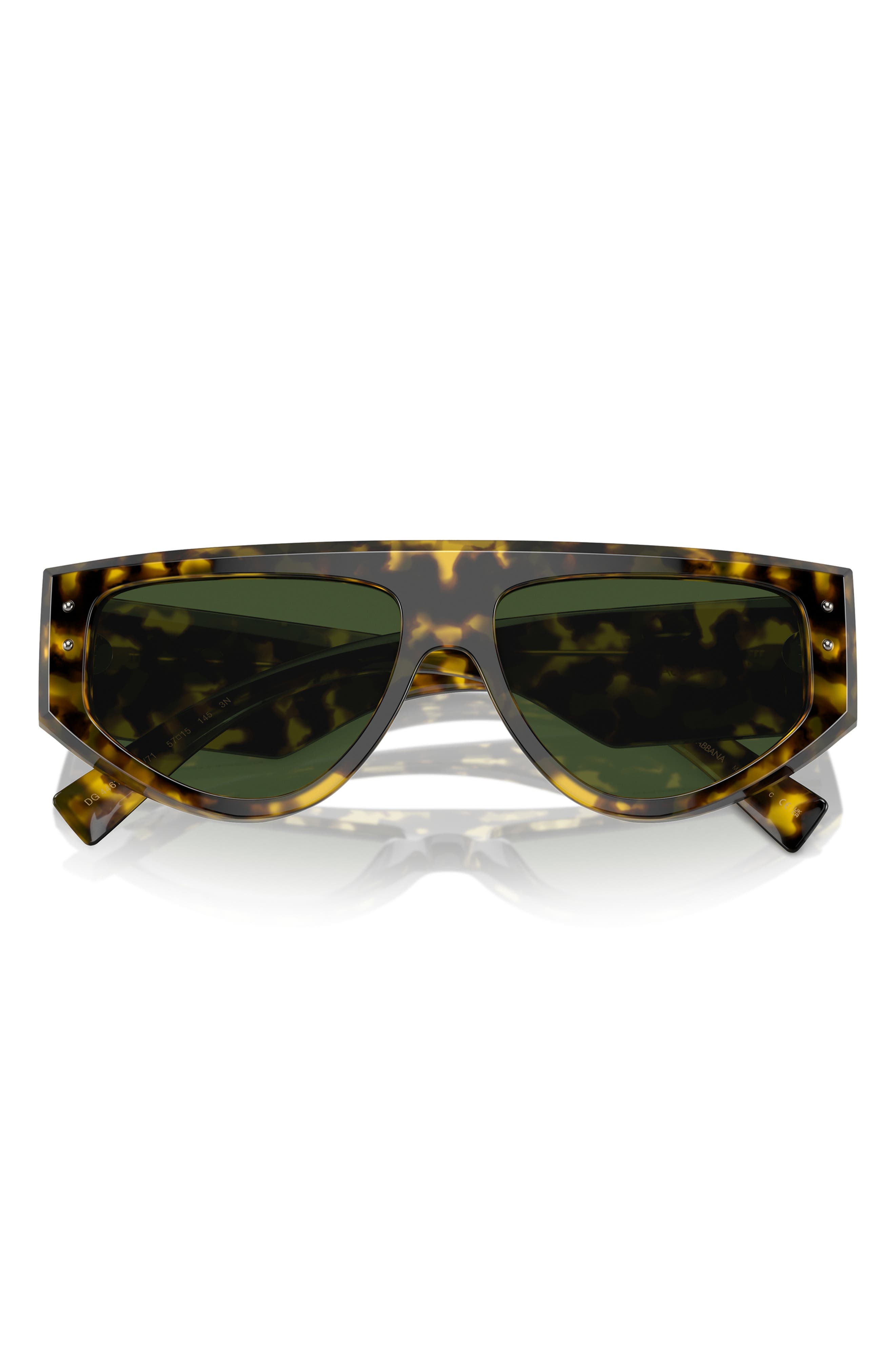 57mm Rectangular Sunglasses - 1