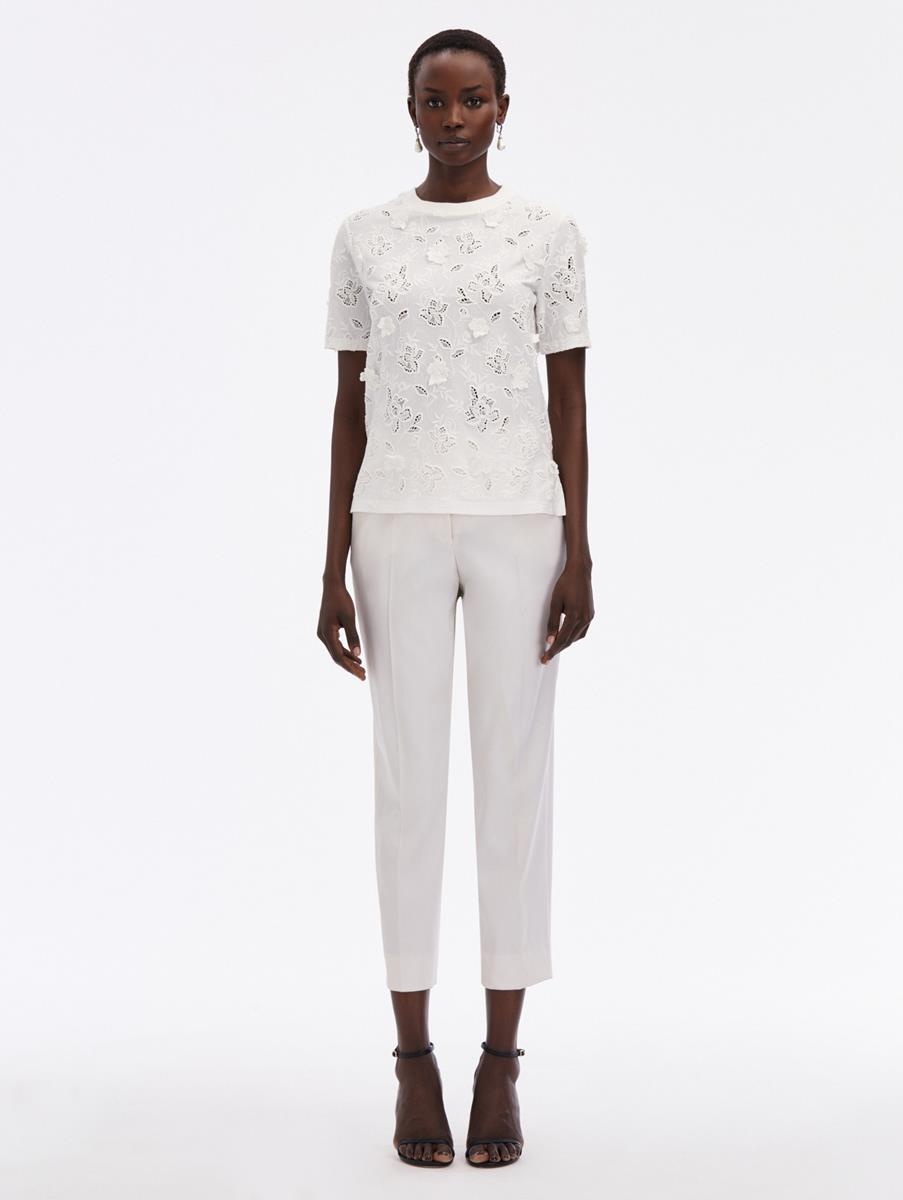 GARDENIA GUIPURE LACE TEE - 2