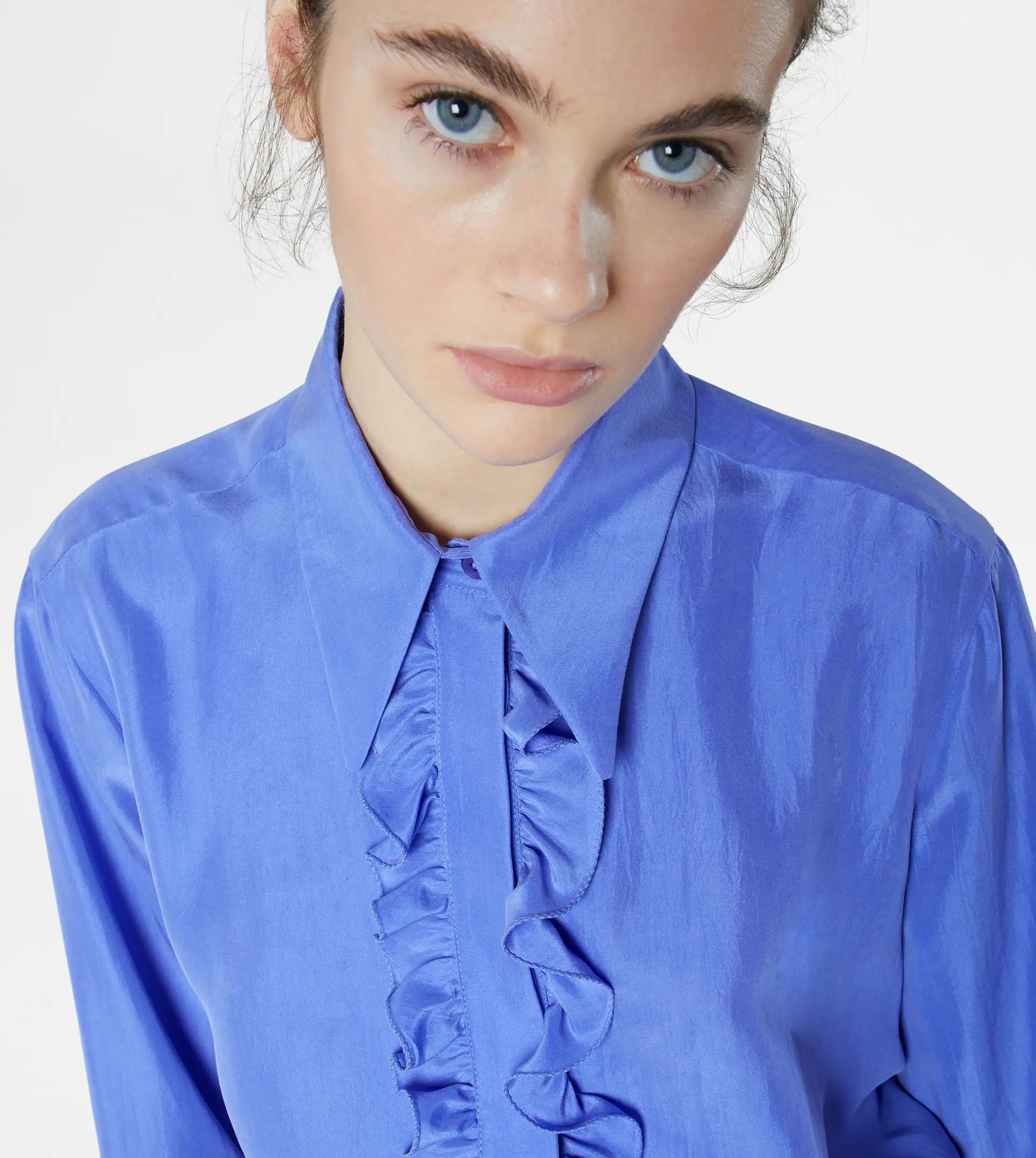 SILK BLOUSE - VIOLET - 5