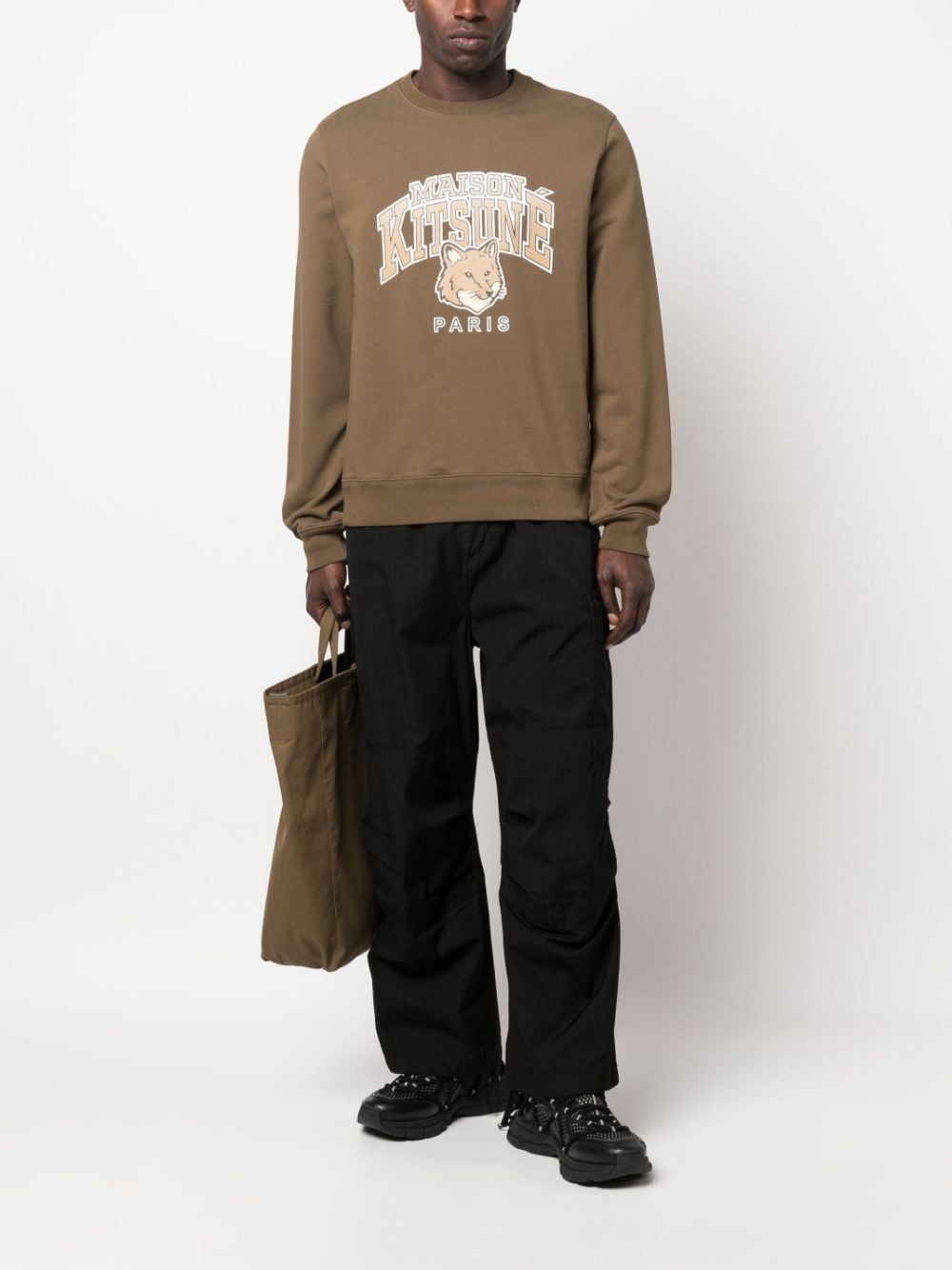 logo-print cotton sweatshirt - 2