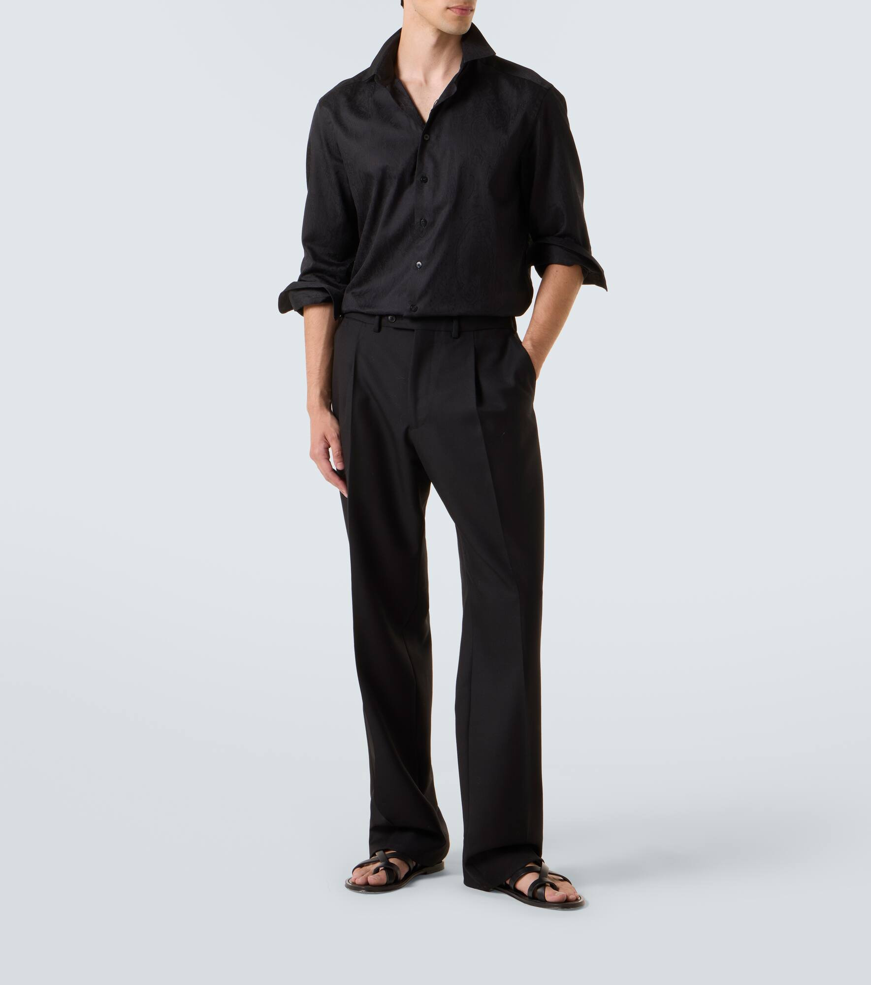 Paisley cotton jacquard shirt - 2