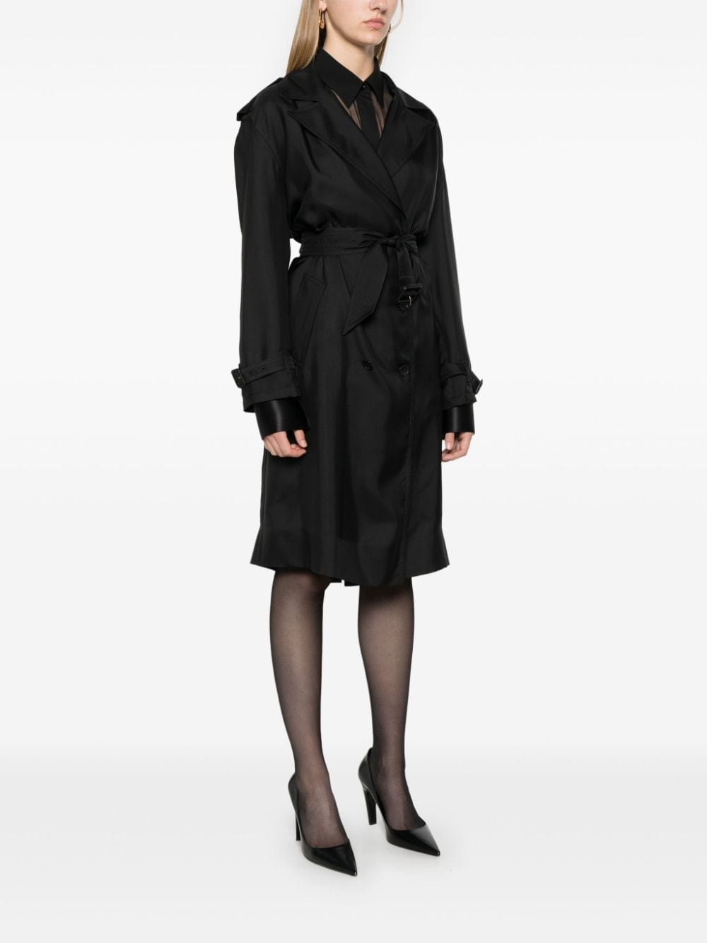 silk trench coat - 3