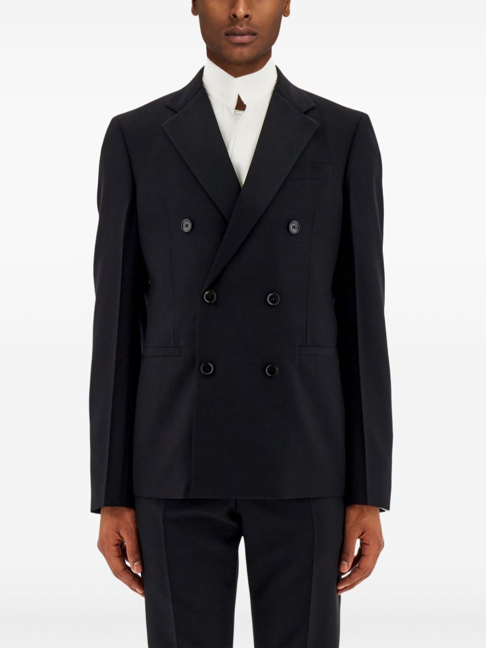 peak-lapels double-breasted blazer - 3