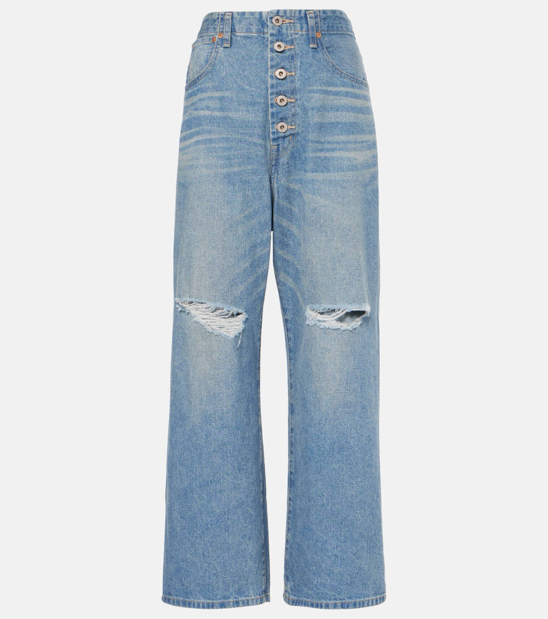 Cutout wide-leg jeans - 1